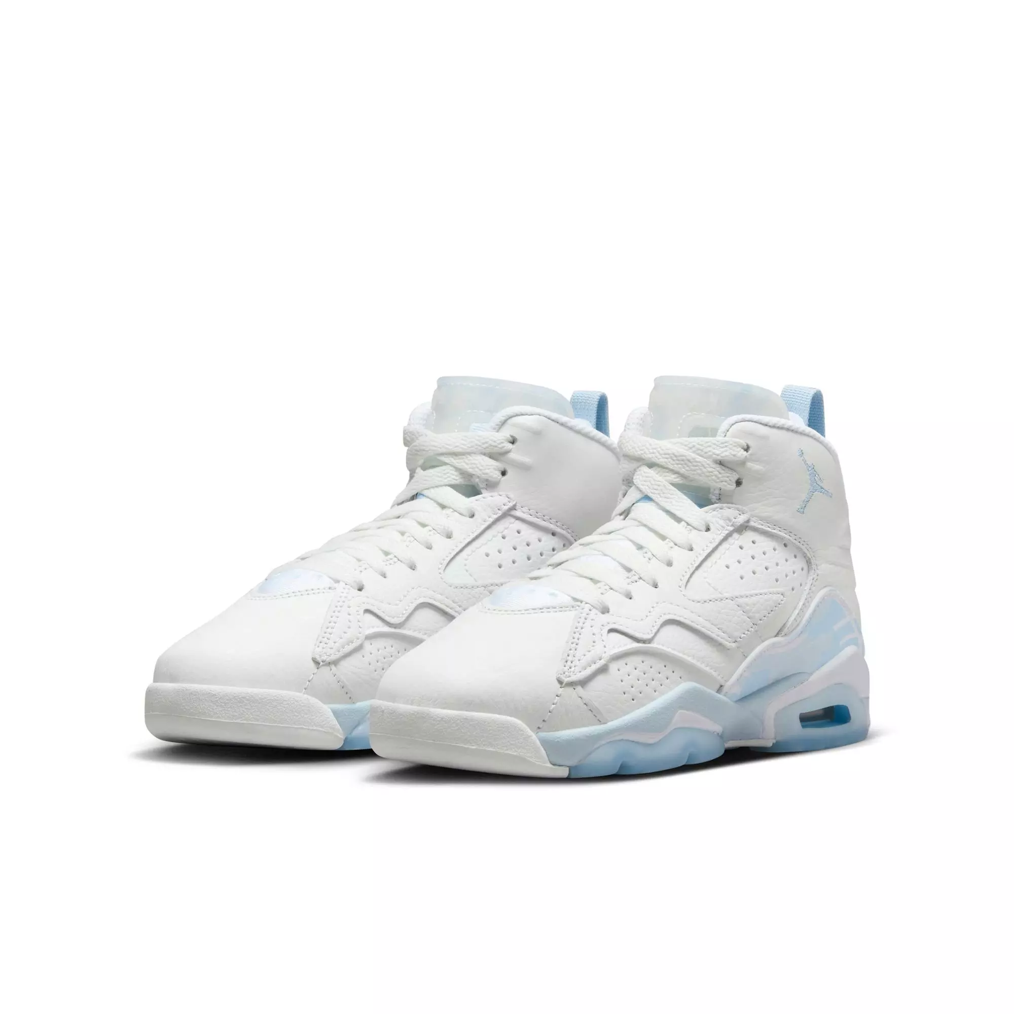 Jordan MVP "Summit White/Ice Blue/Blue Tint/White" Grade School Girls' Shoe - WHITE/BLUE