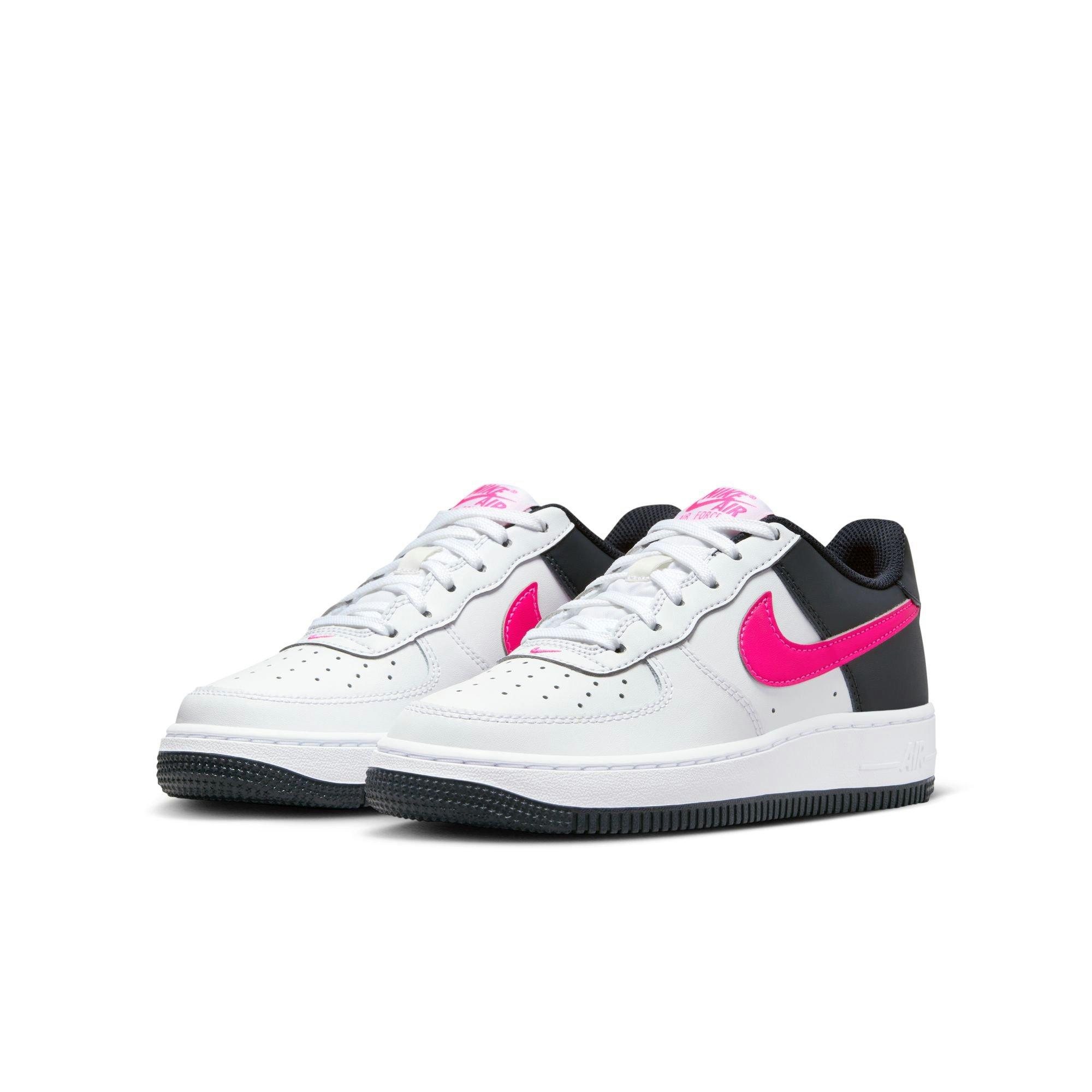Nike Air Force 1 "White/Berry" Grade School Girls' Shoe - WHITE/PINK Thumbnail View 5