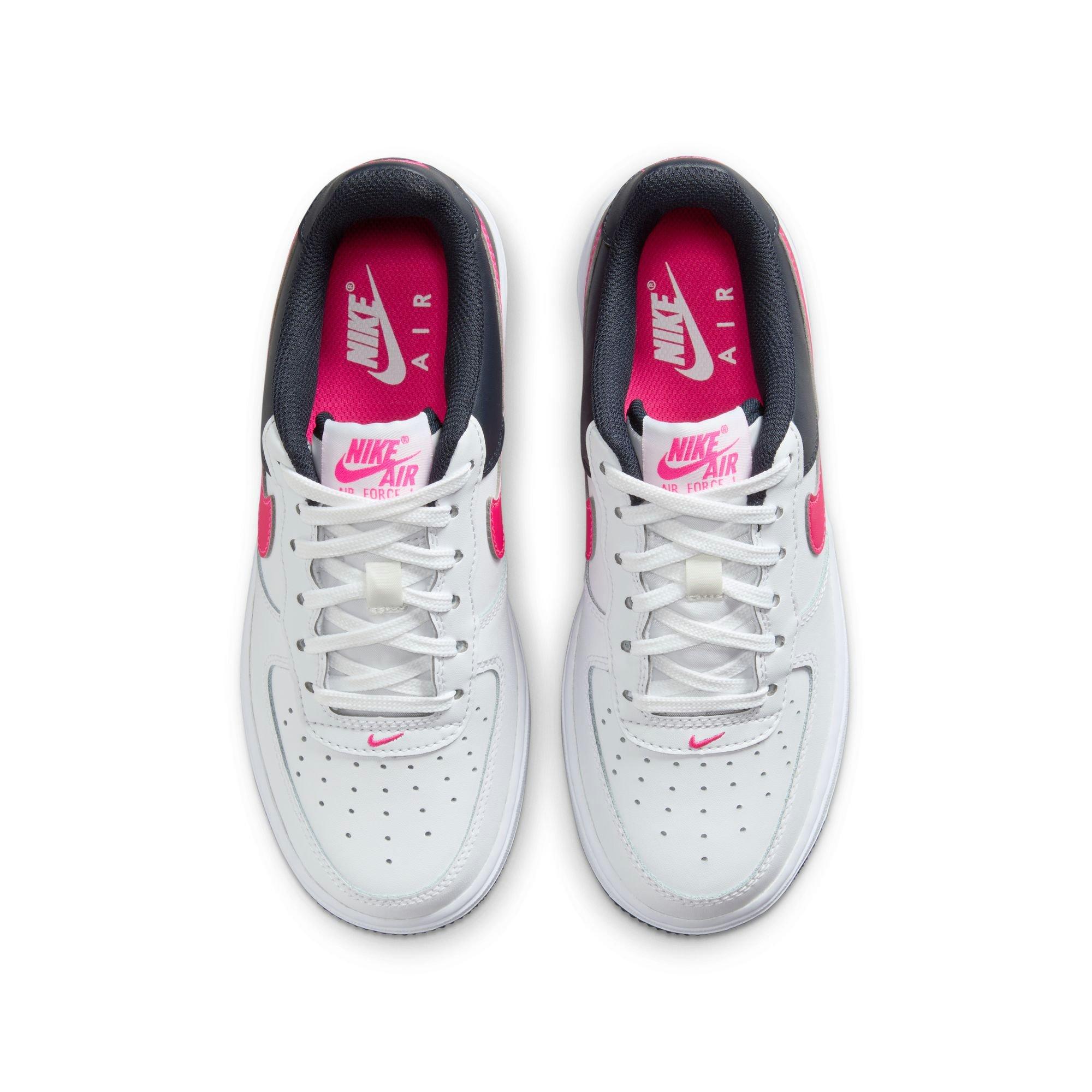Nike Air Force 1 "White/Berry" Grade School Girls' Shoe - WHITE/PINK Thumbnail View 7