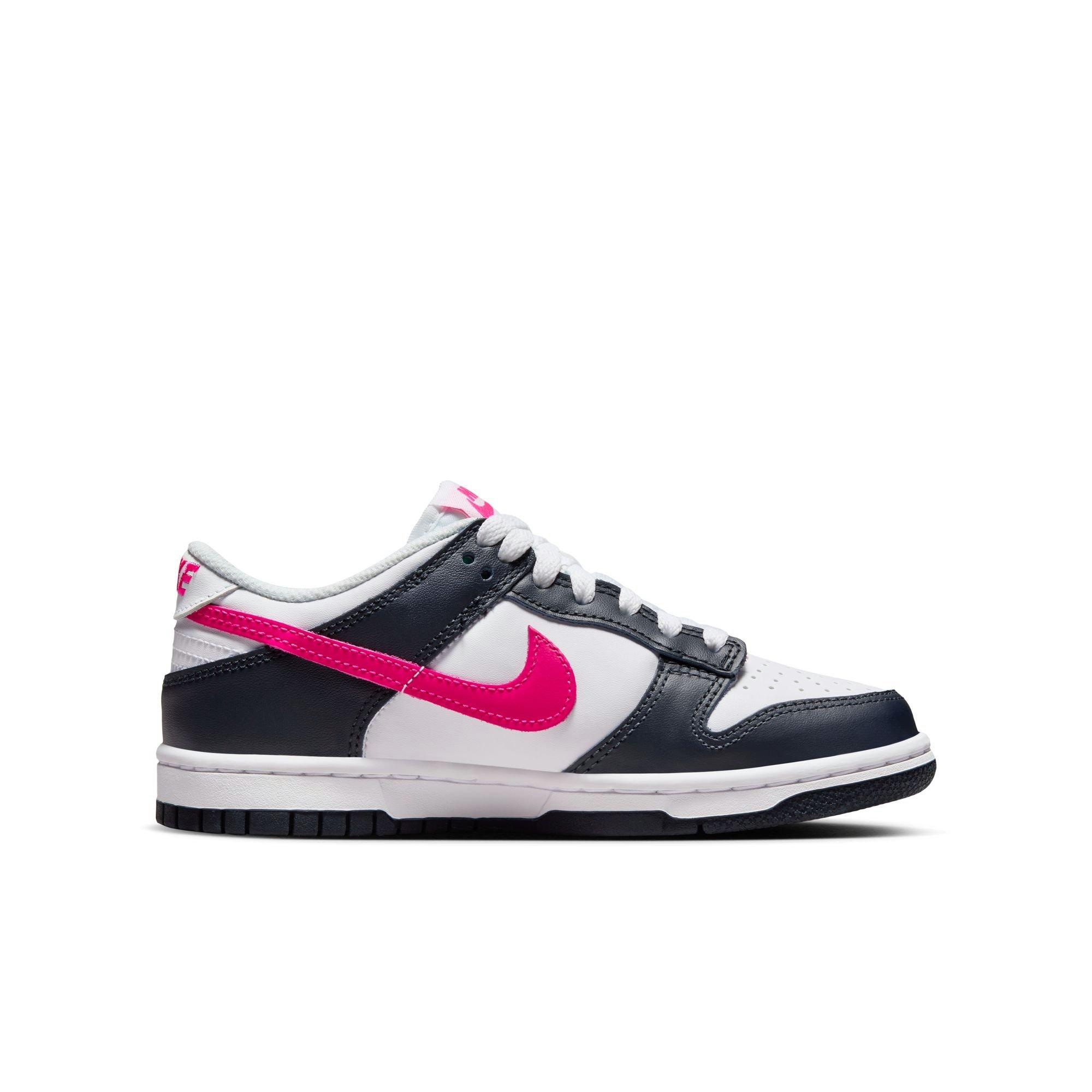 Nike Dunk Low Dark Obsidian/Fierce Pink/White Grade School Girls' Shoe