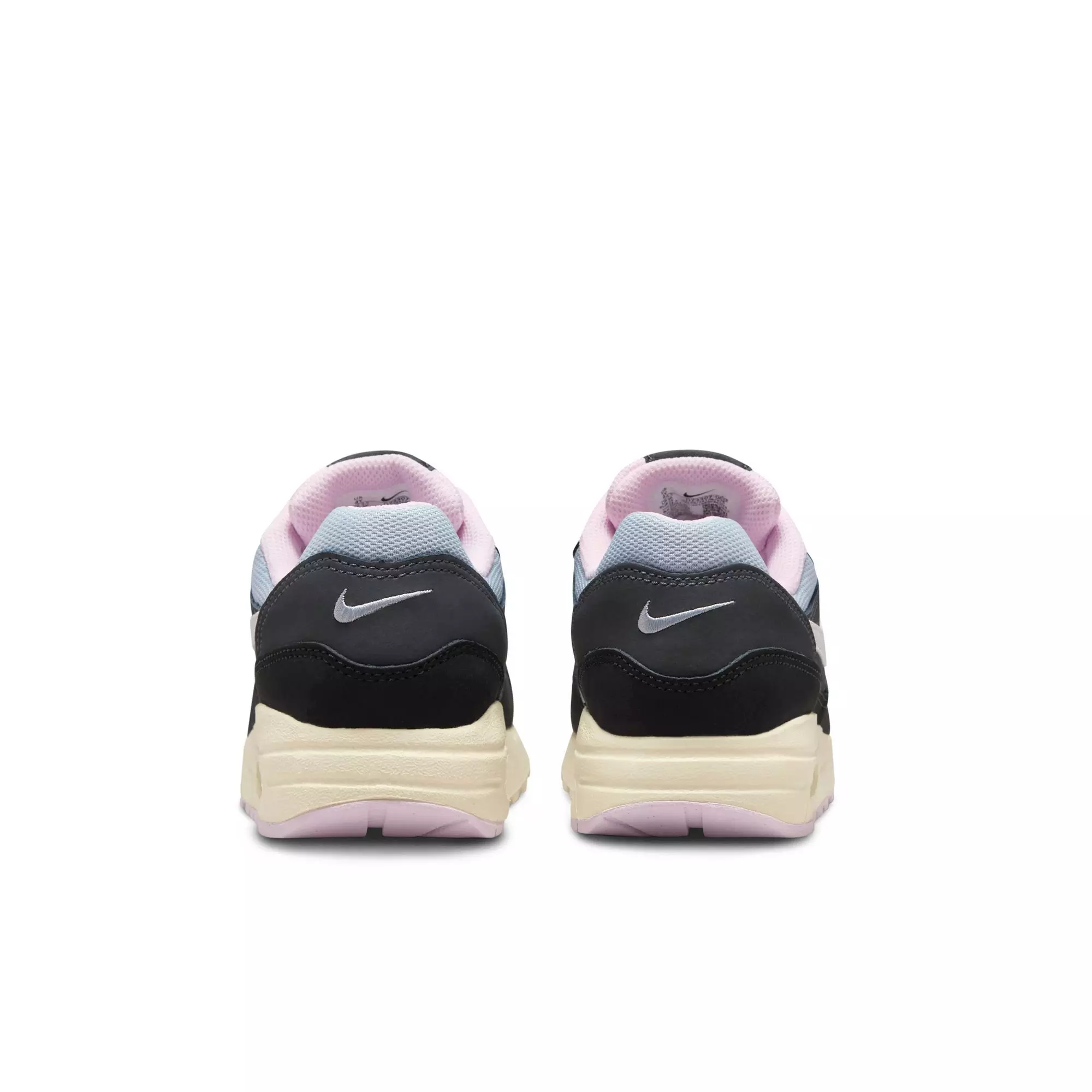 Nike Air Max 1 "Black/Summit White/Anthracite/Pink Foam" Grade School Girls' Shoe - BLACK/WHITE/PINK