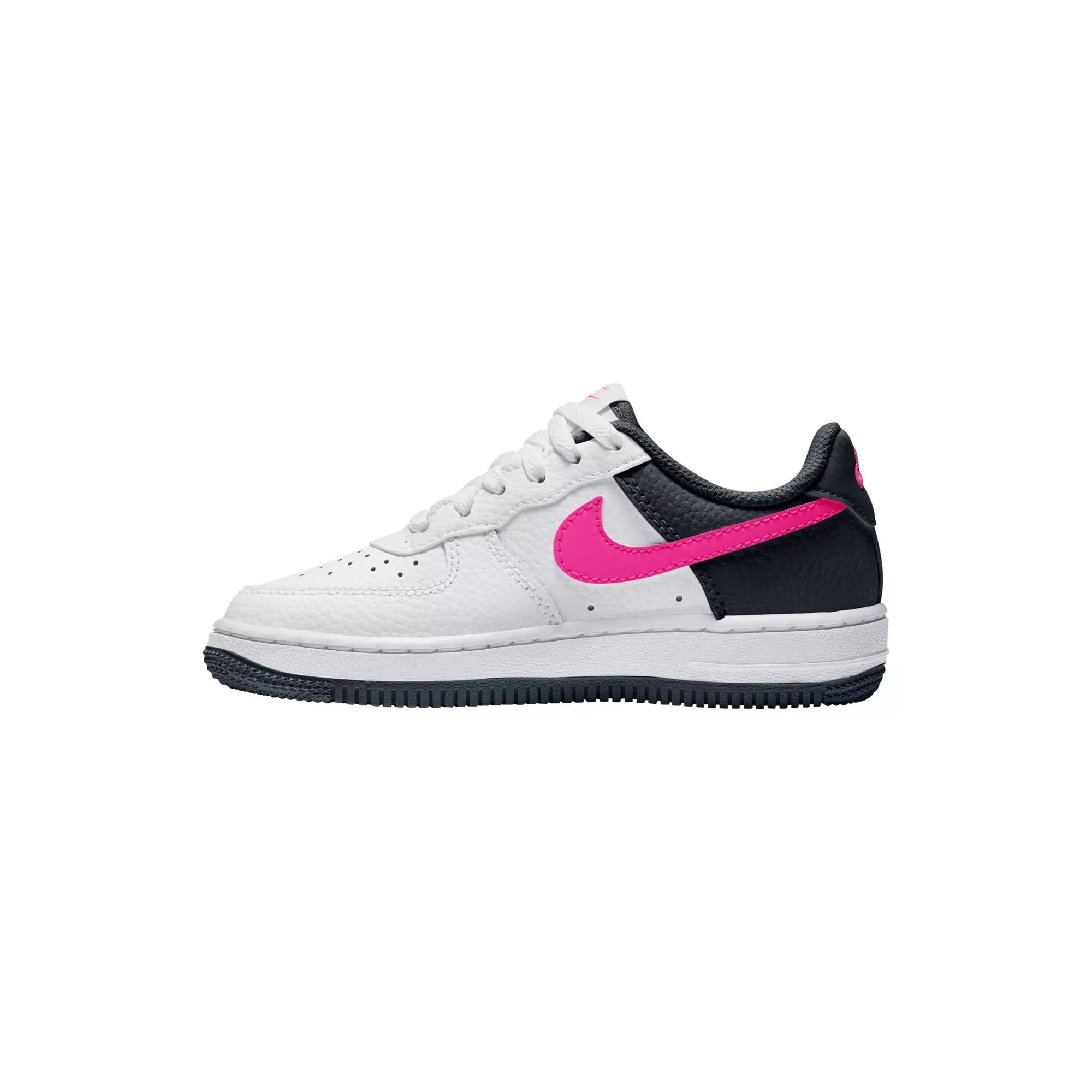 Nike Air Force 1 "White/Fierce Pink/Dark Obsidian" Preschool Girls' Shoe - WHITE/PINK
