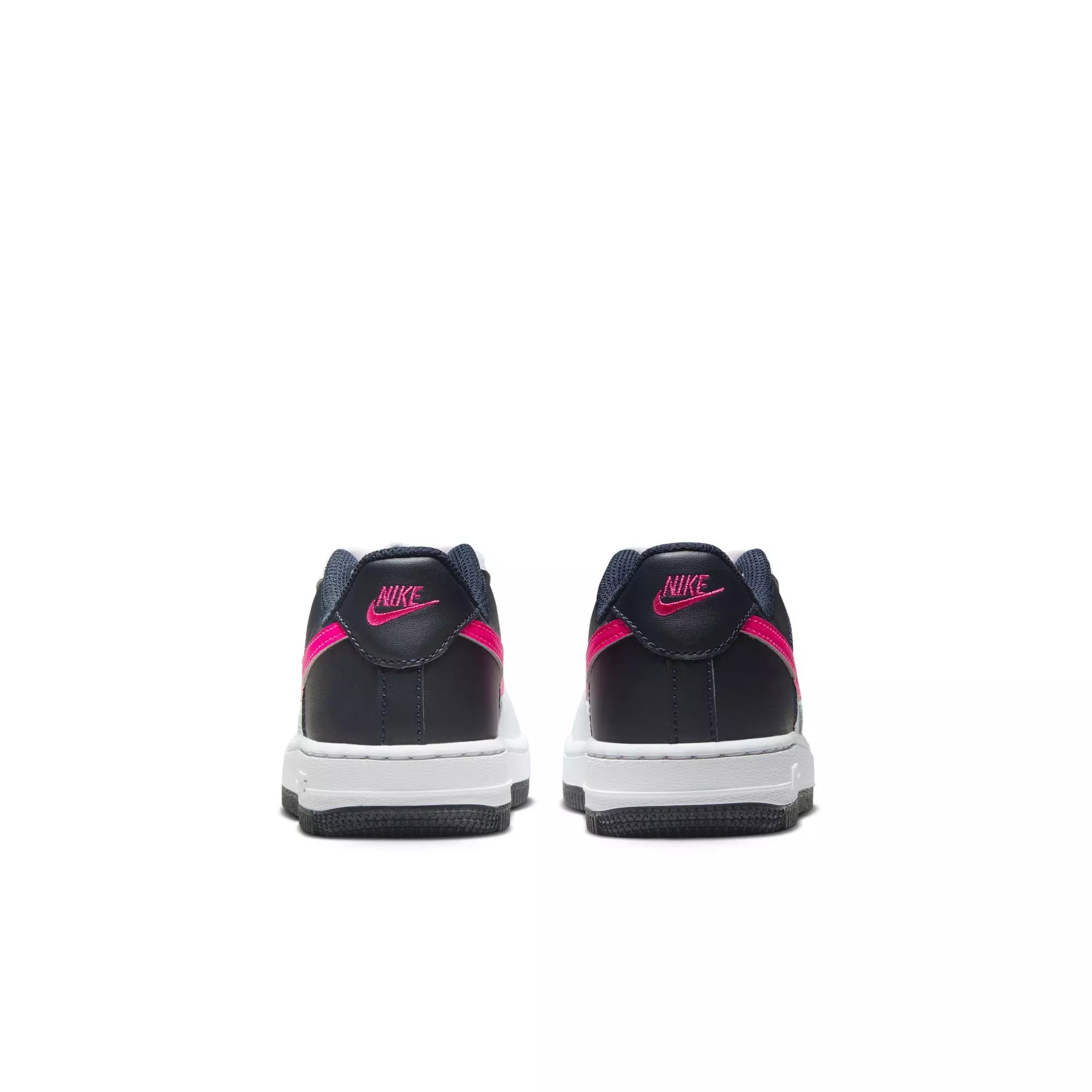 Nike Air Force 1 "White/Fierce Pink/Dark Obsidian" Preschool Girls' Shoe - WHITE/PINK