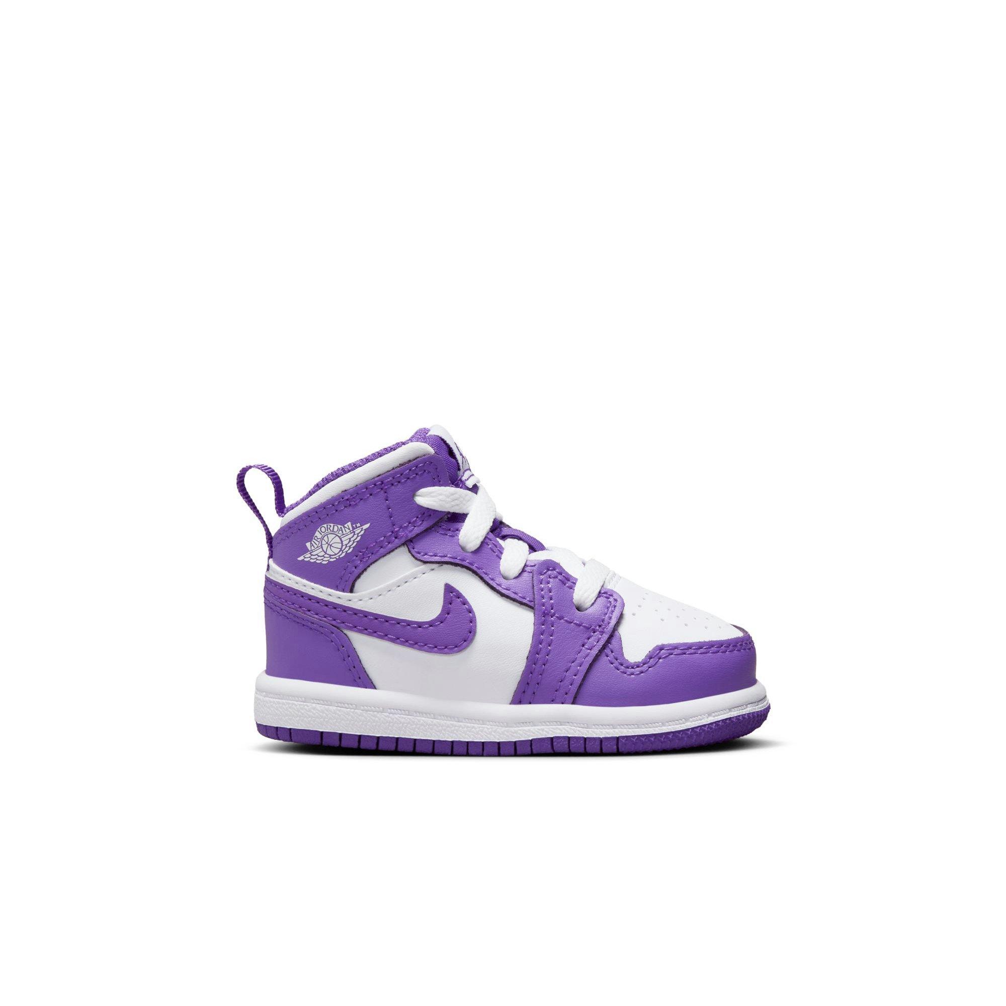 Purple and white store toddler jordans