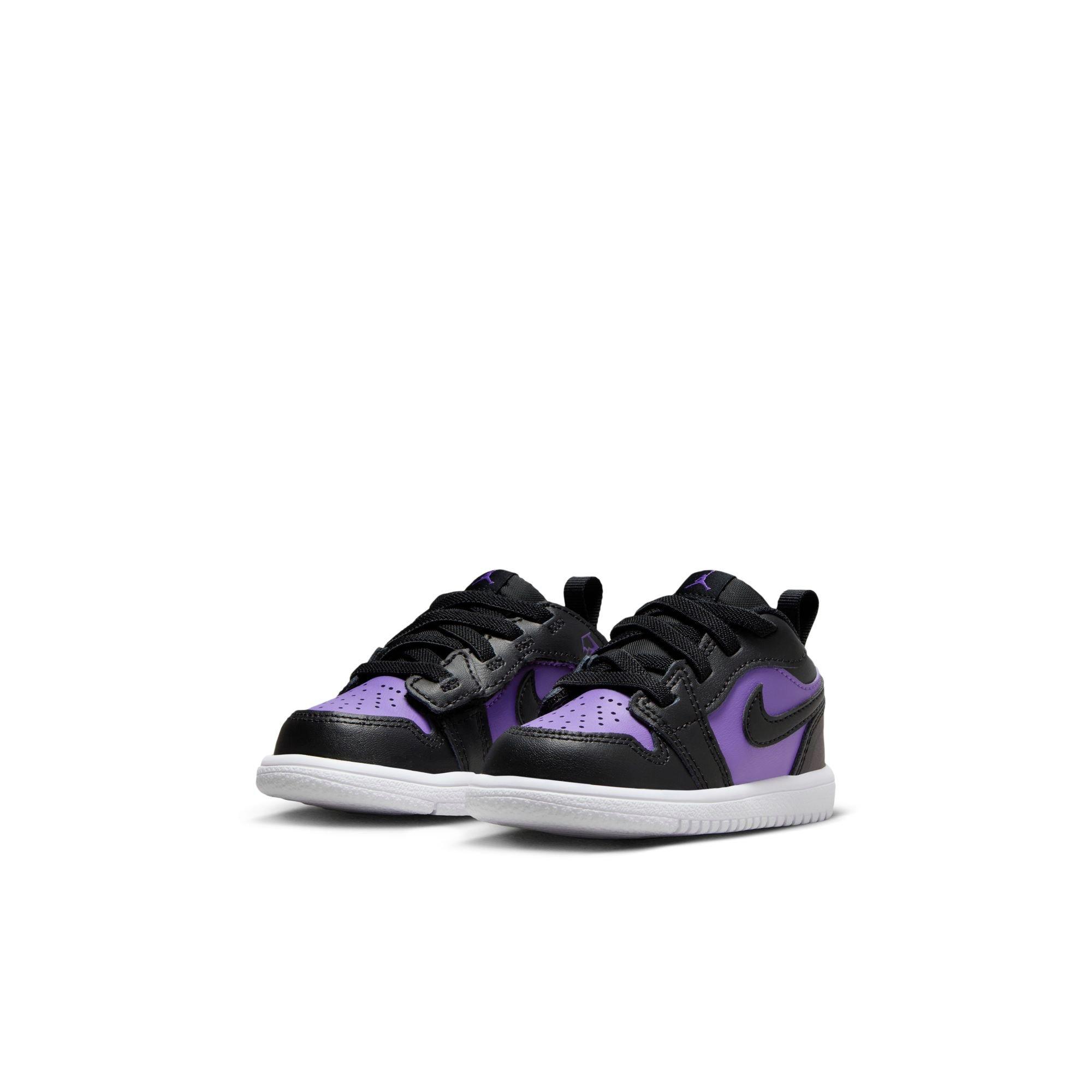 Jordan 1 Low Alt "Purple Venom/Black/White" Toddler Girls' Shoe - BLACK/PURPLE Thumbnail View 5