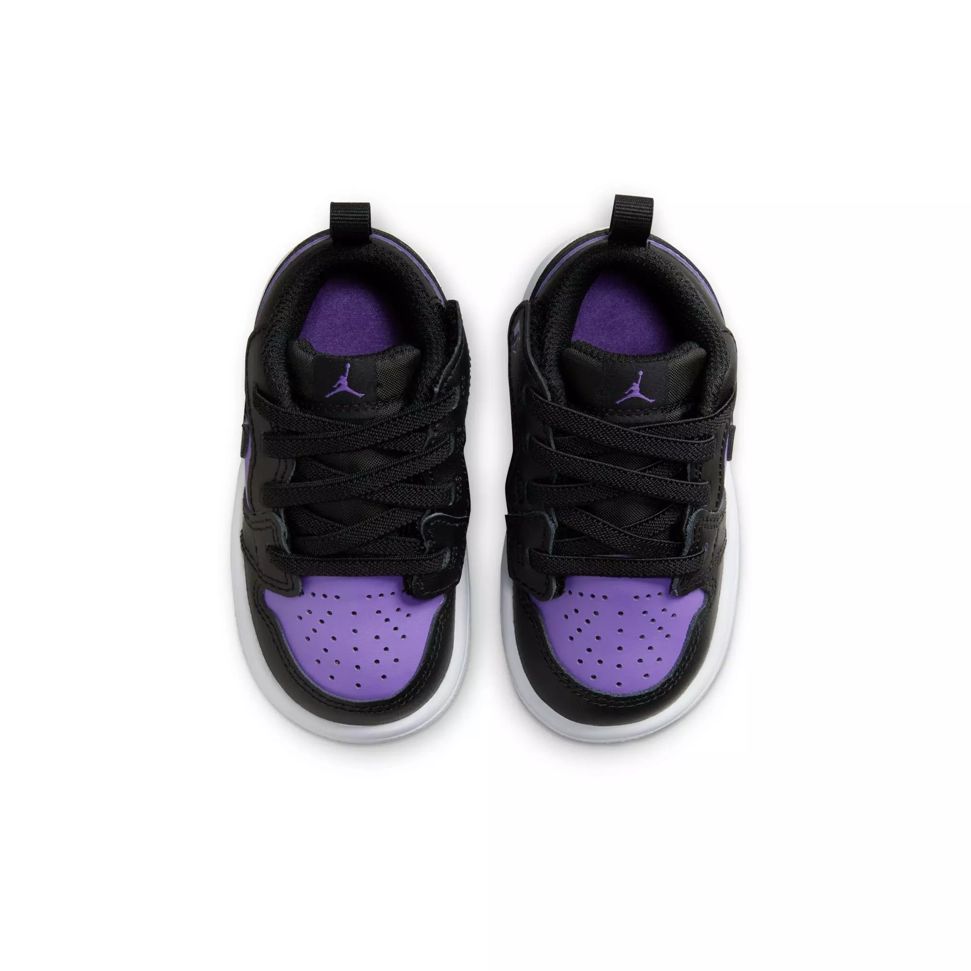 Jordan 1 Low Alt "Purple Venom/Black/White" Toddler Girls' Shoe - BLACK/PURPLE