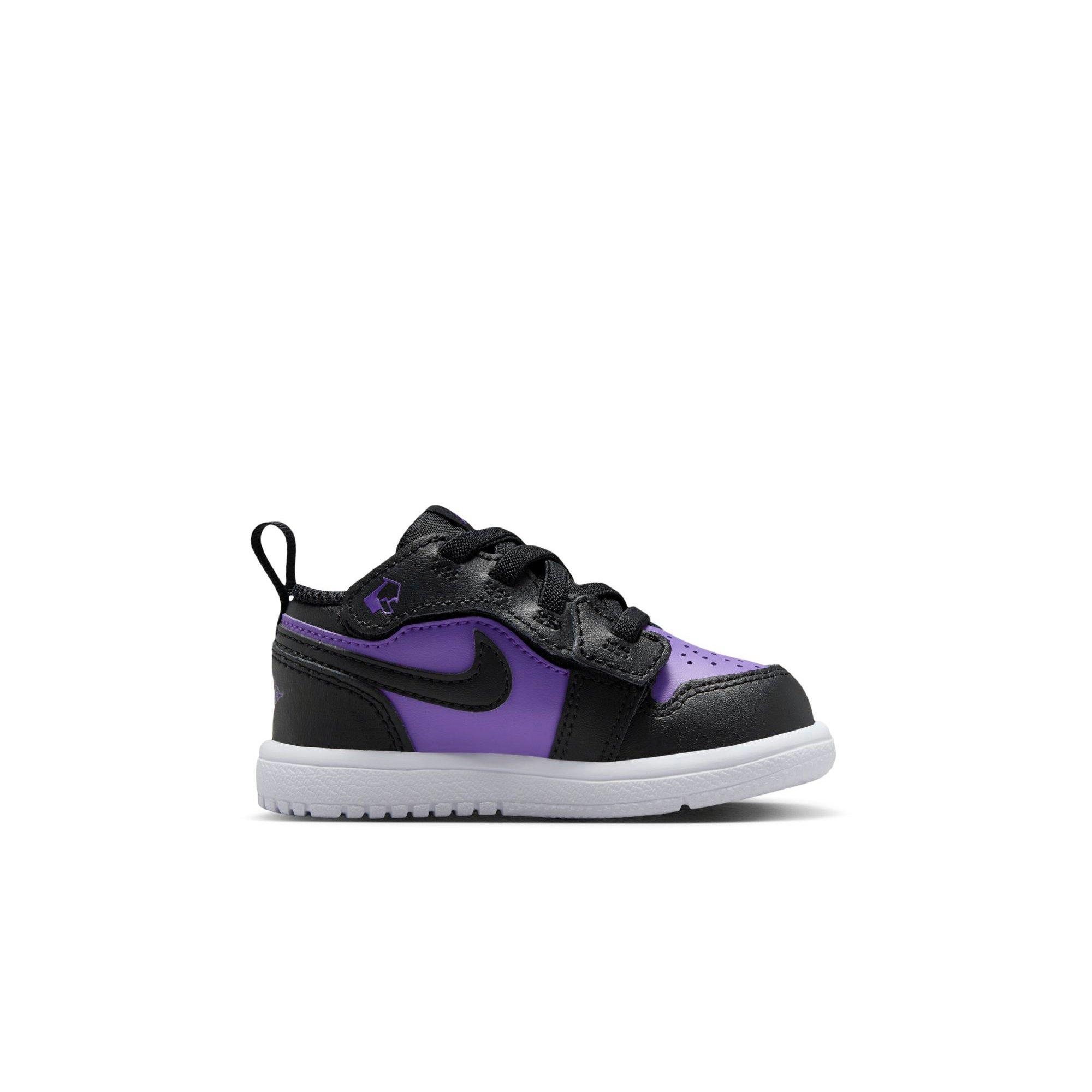 Jordan 1 Low Alt "Purple Venom/Black/White" Toddler Girls' Shoe - BLACK/PURPLE Thumbnail View 2