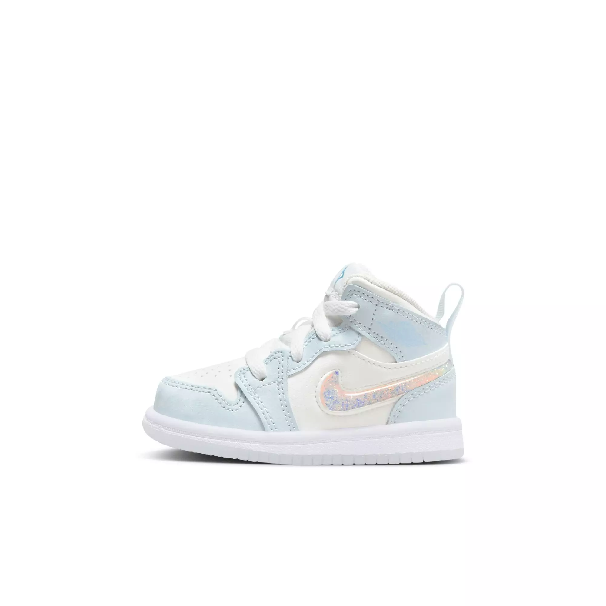 Jordan 1 Mid "Frozen" Toddler Girls' Shoe - WHITE/BLUE