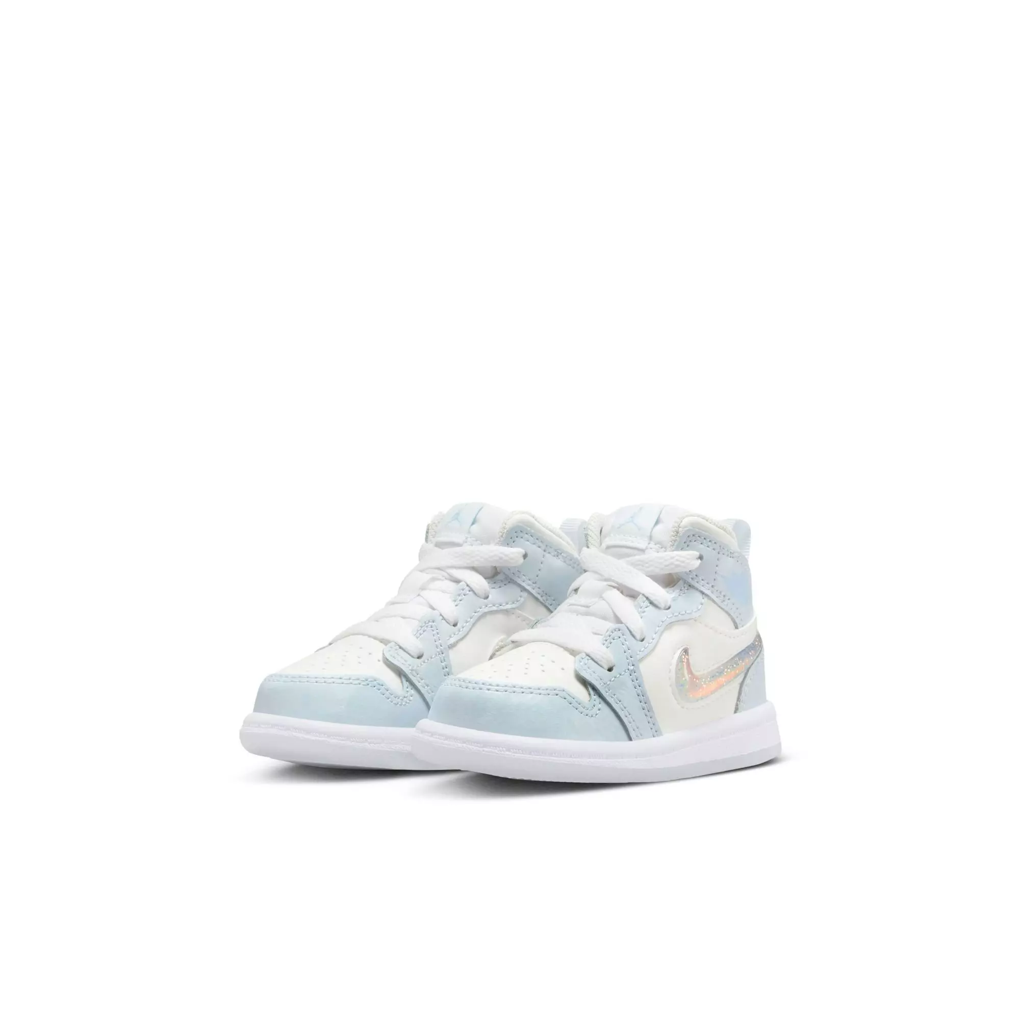 Jordan 1 Mid "Frozen" Toddler Girls' Shoe - WHITE/BLUE