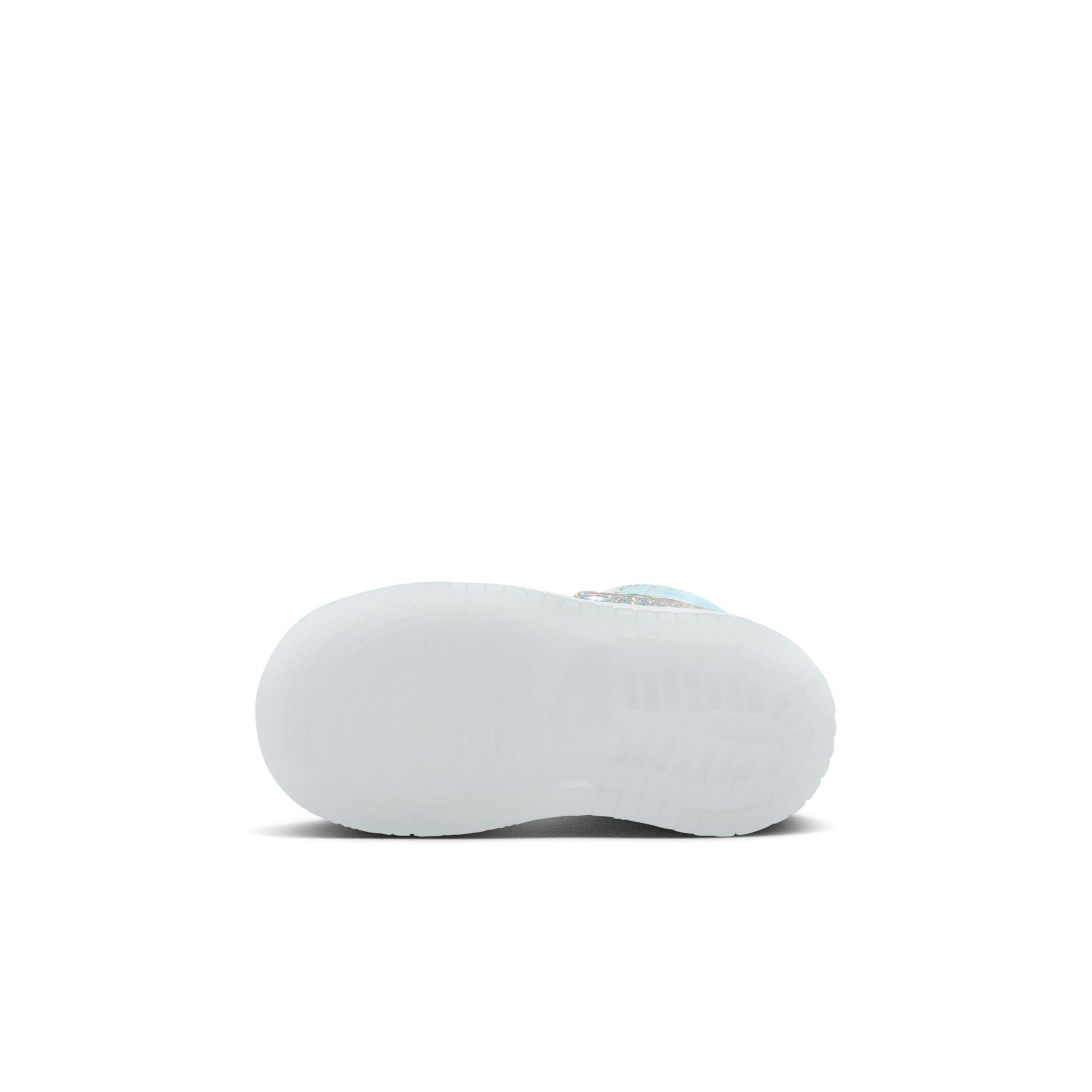 Jordan 1 Mid "Frozen" Toddler Girls' Shoe - WHITE/BLUE Thumbnail View 9