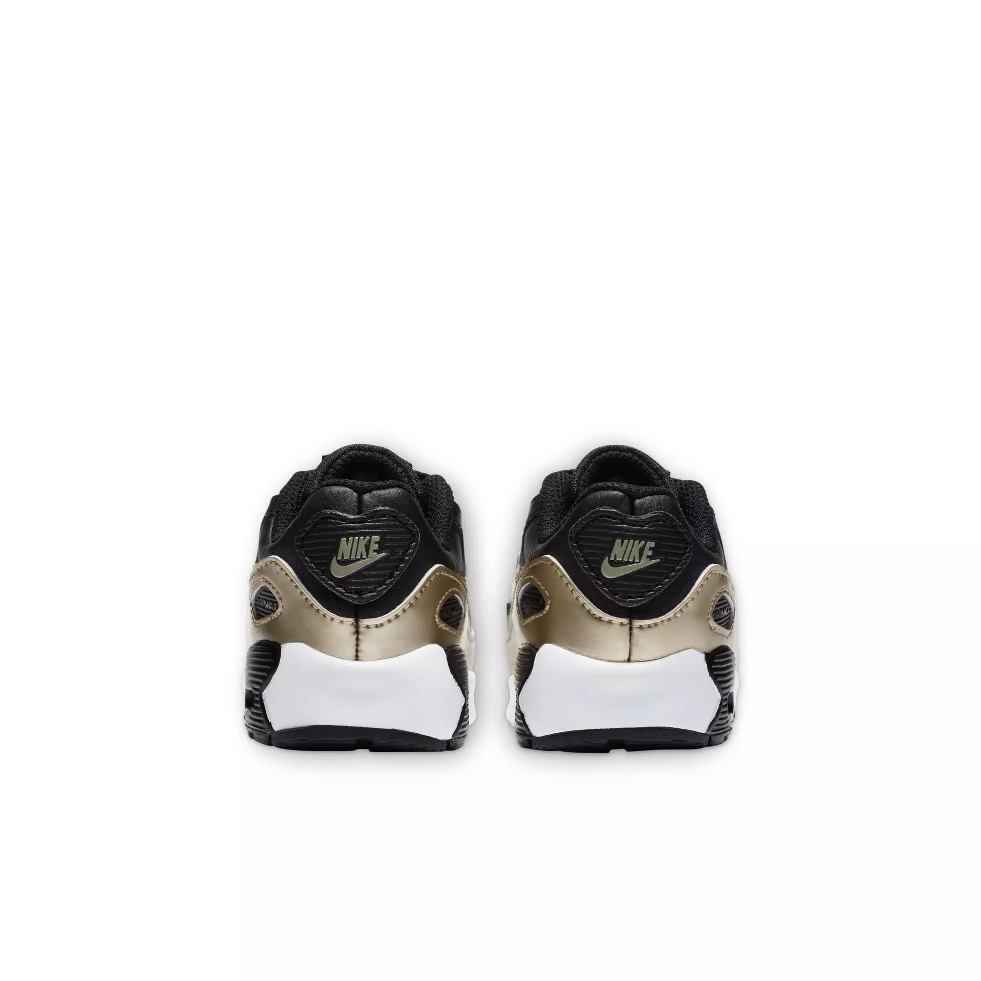 Nike Air Max 90 LTR "Black/Metallic Gold Star/White" Toddler Kids' Shoe - BLACK/GOLD