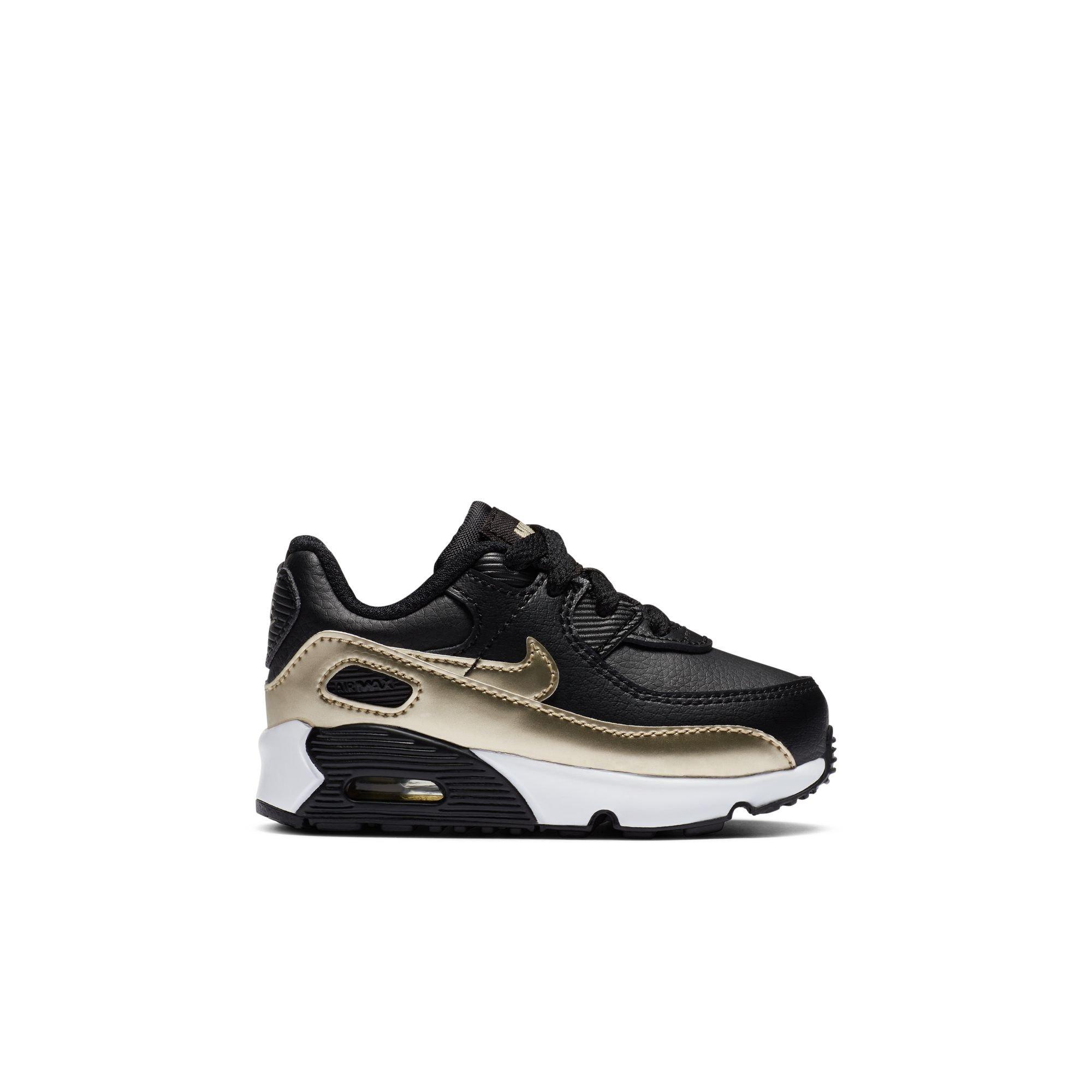 Nike Air Max 90 Leather Black Men's Shoes - Hibbett