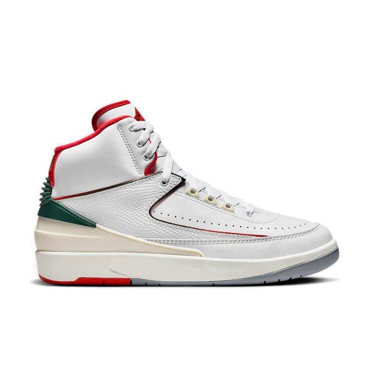 Jordan 2 Retro "Italy" Men's Shoe - WHITE/FIRE RED/FIR Thumbnail View 1