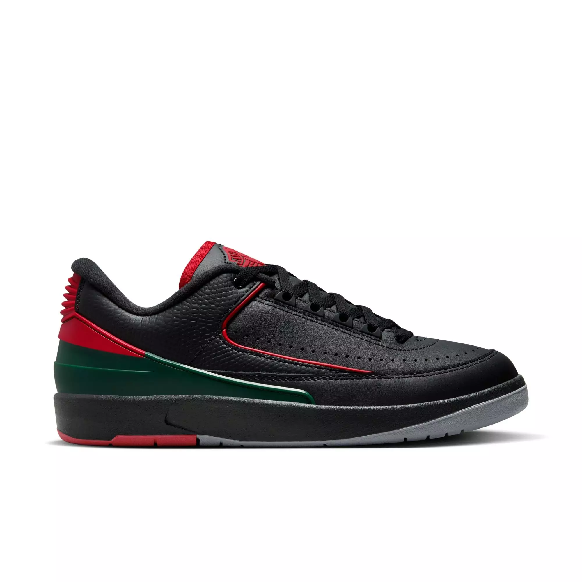 Jordan 2 Retro Low "Christmas" Men's Shoe - BLACK/FIRE RED/FIR