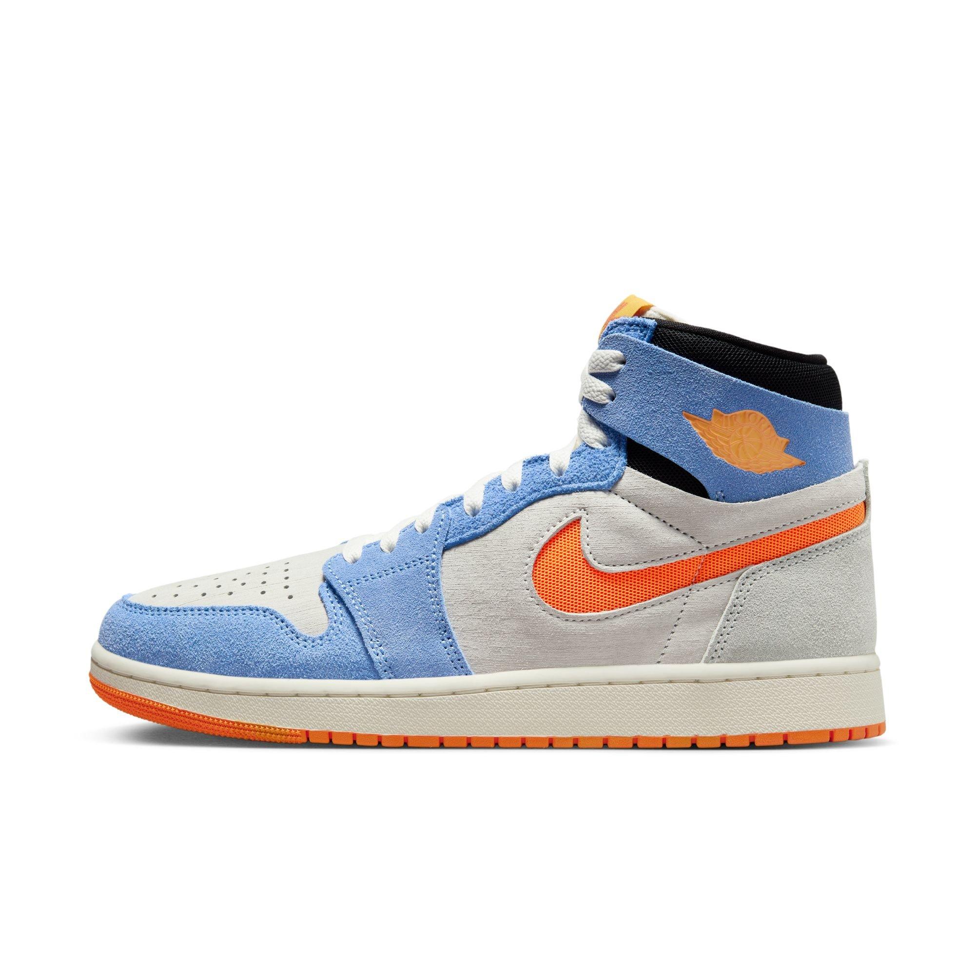 Jordan 1 Zoom CMFT 2 "Sail/Alpha Orange/Royal Pulse Men's Shoe - ORANGE/BLUE Thumbnail View 3