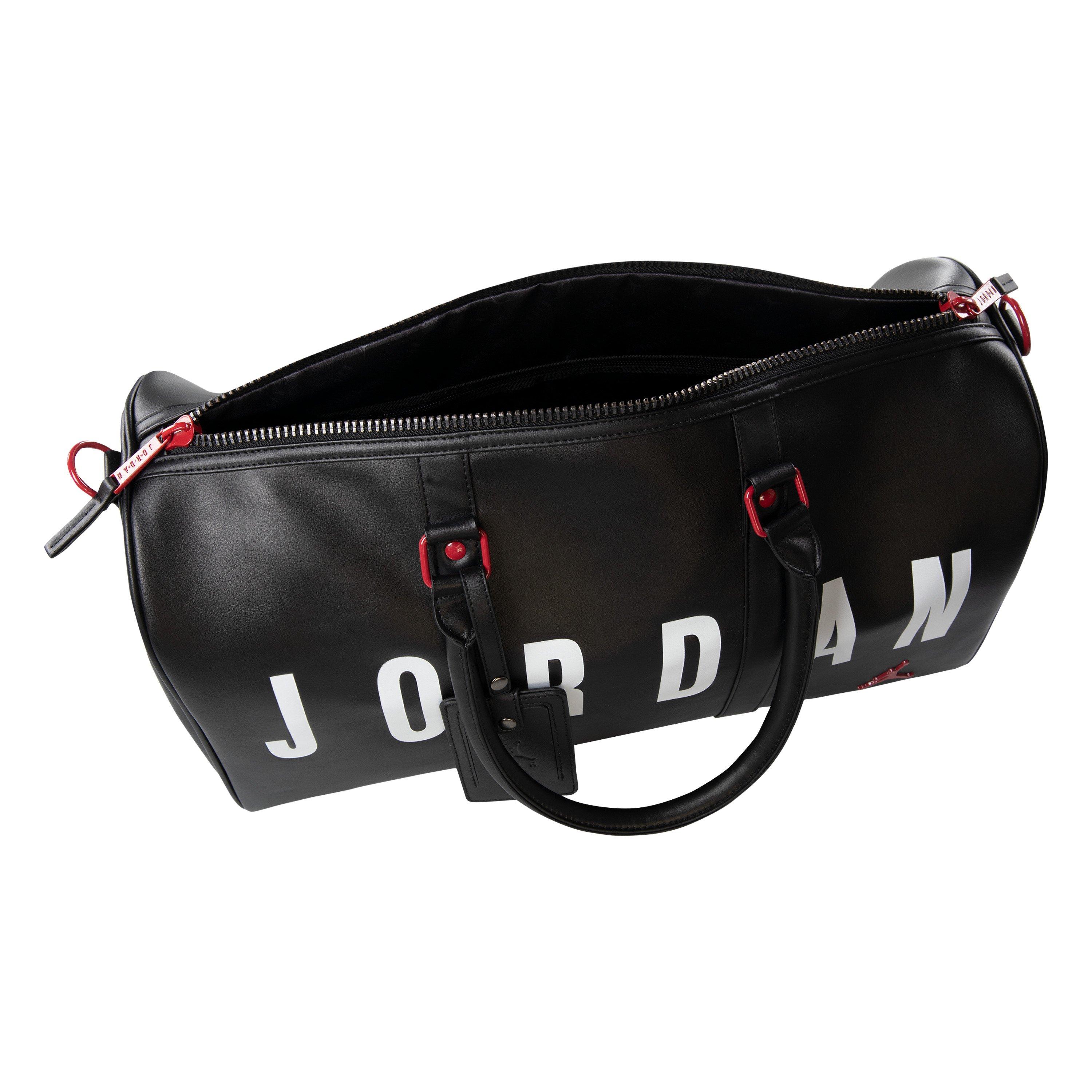 Jordan Big Logo PU Black Duffle Bag