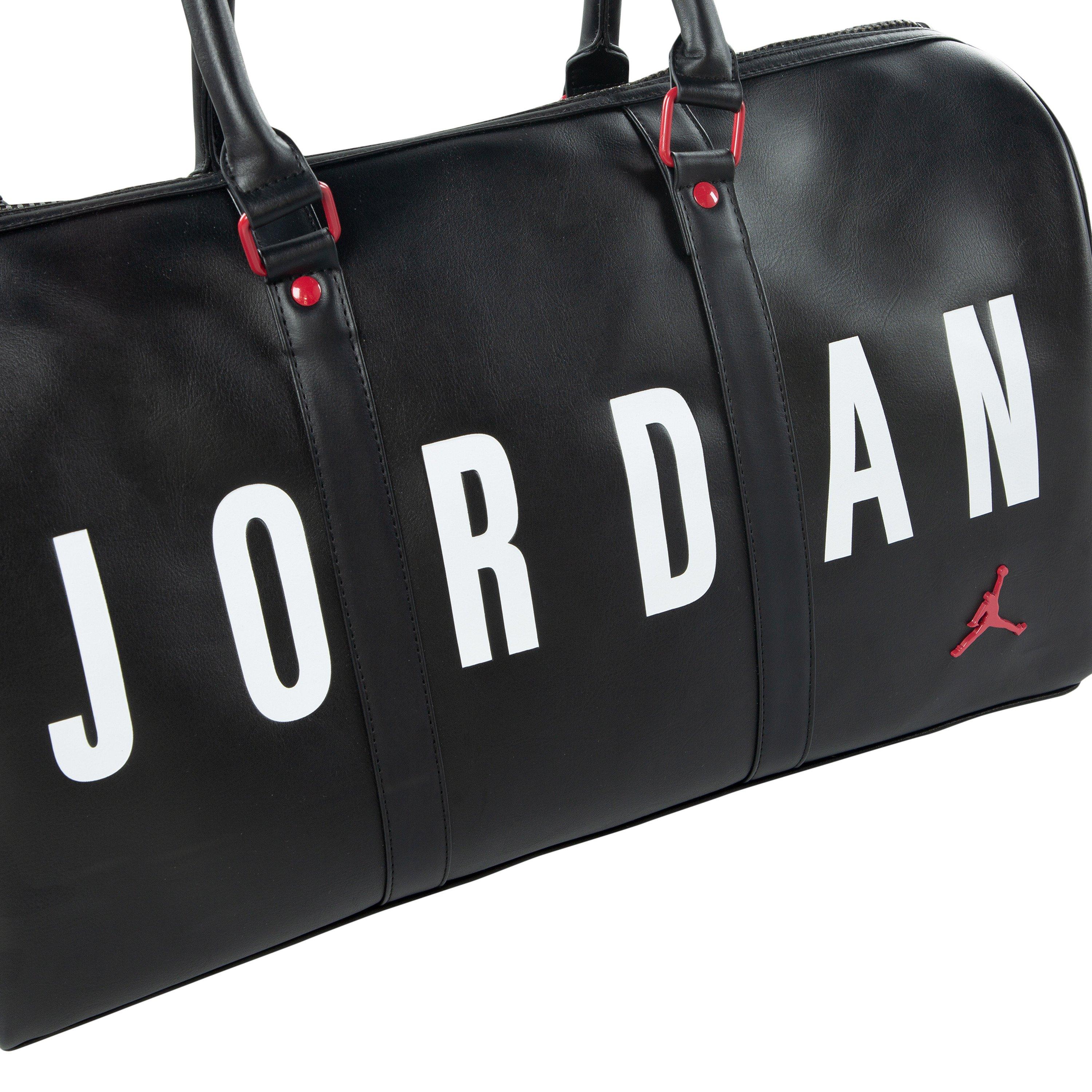 Jordan Big Logo PU Black Duffle Bag