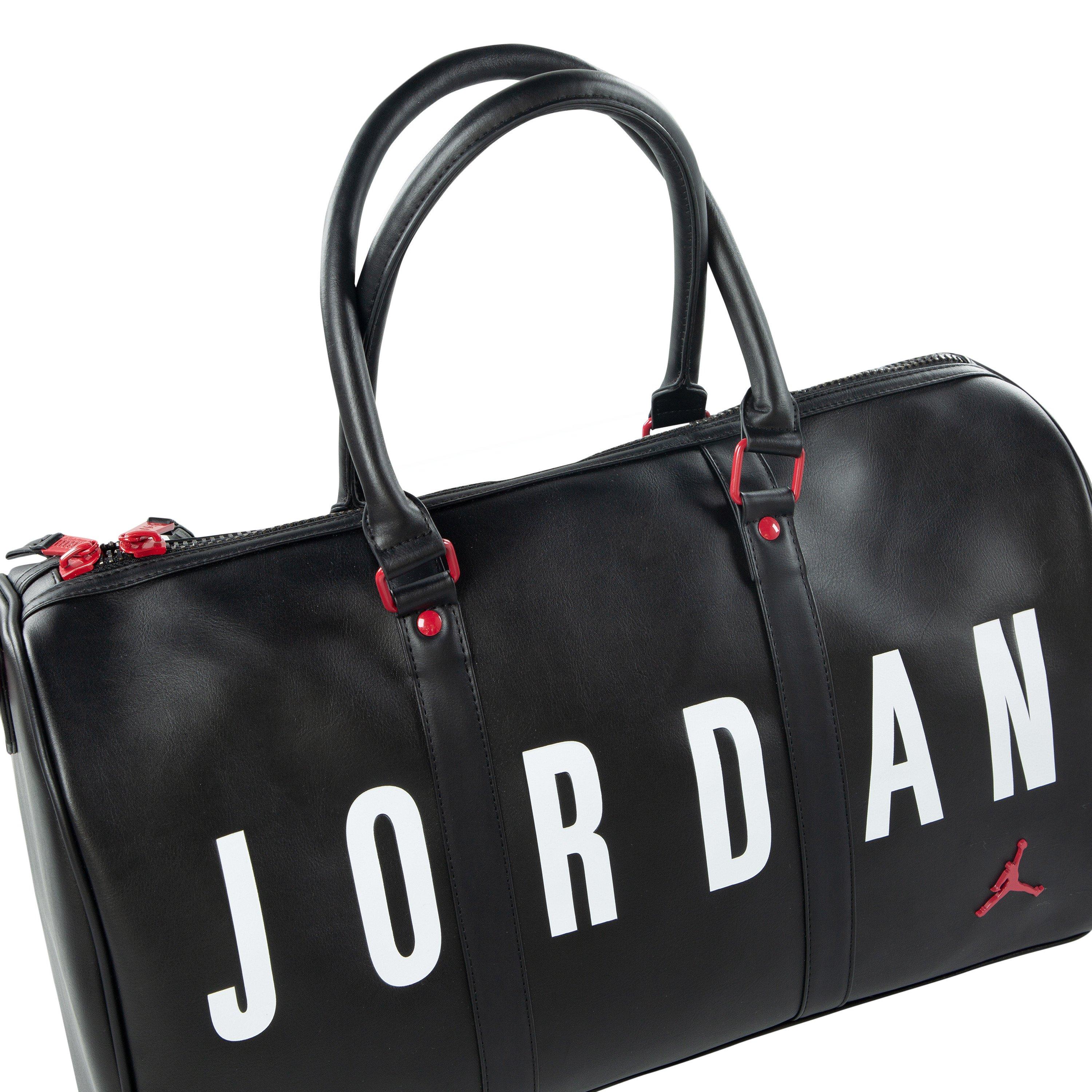 Jordan Big Logo PU Black Duffle Bag