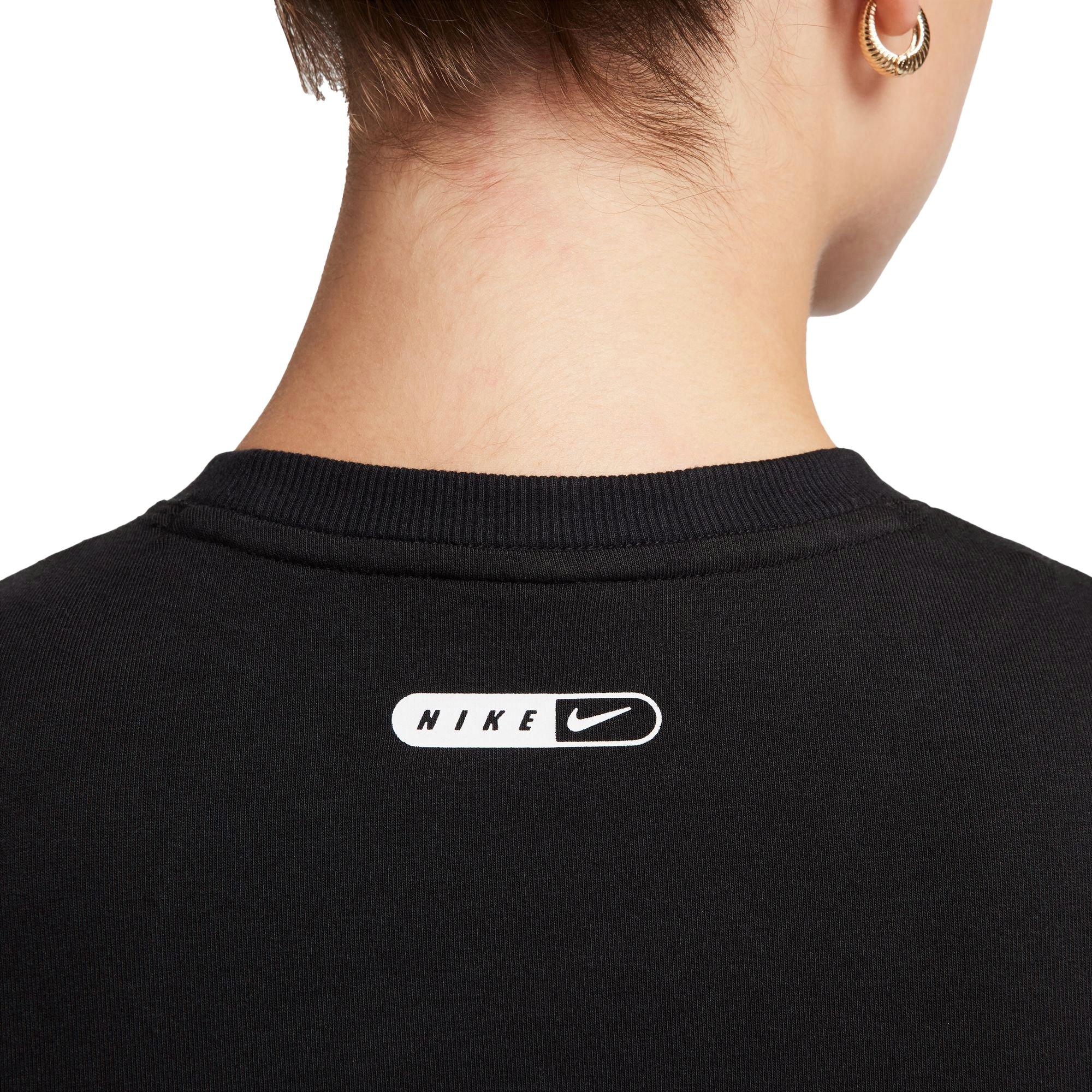 Nike Women's Life Swoosh Baby Tee - Black - BLACK Thumbnail View 4