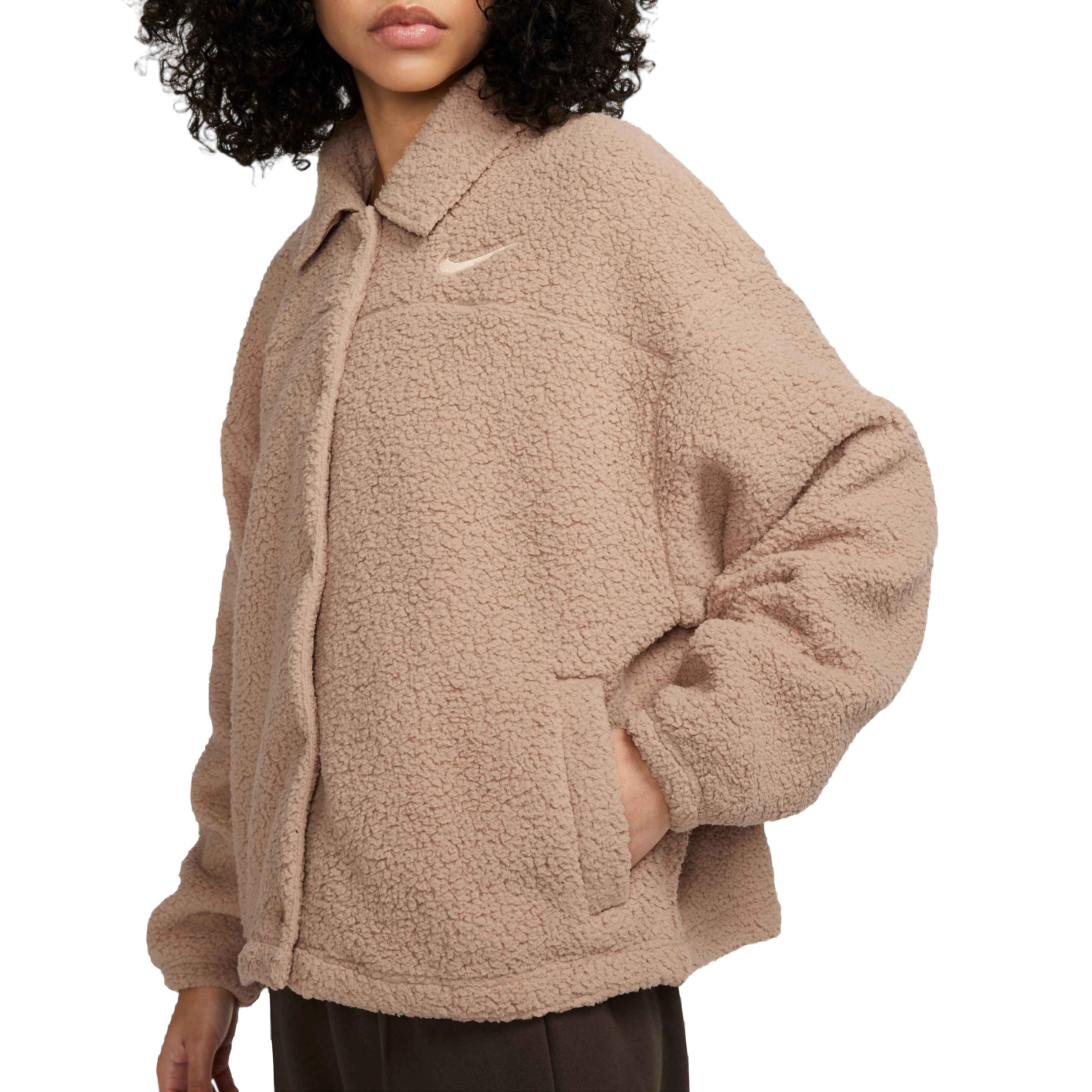 Nike Women's Sherpa Jacket - Hemp - Hibbett | City Gear