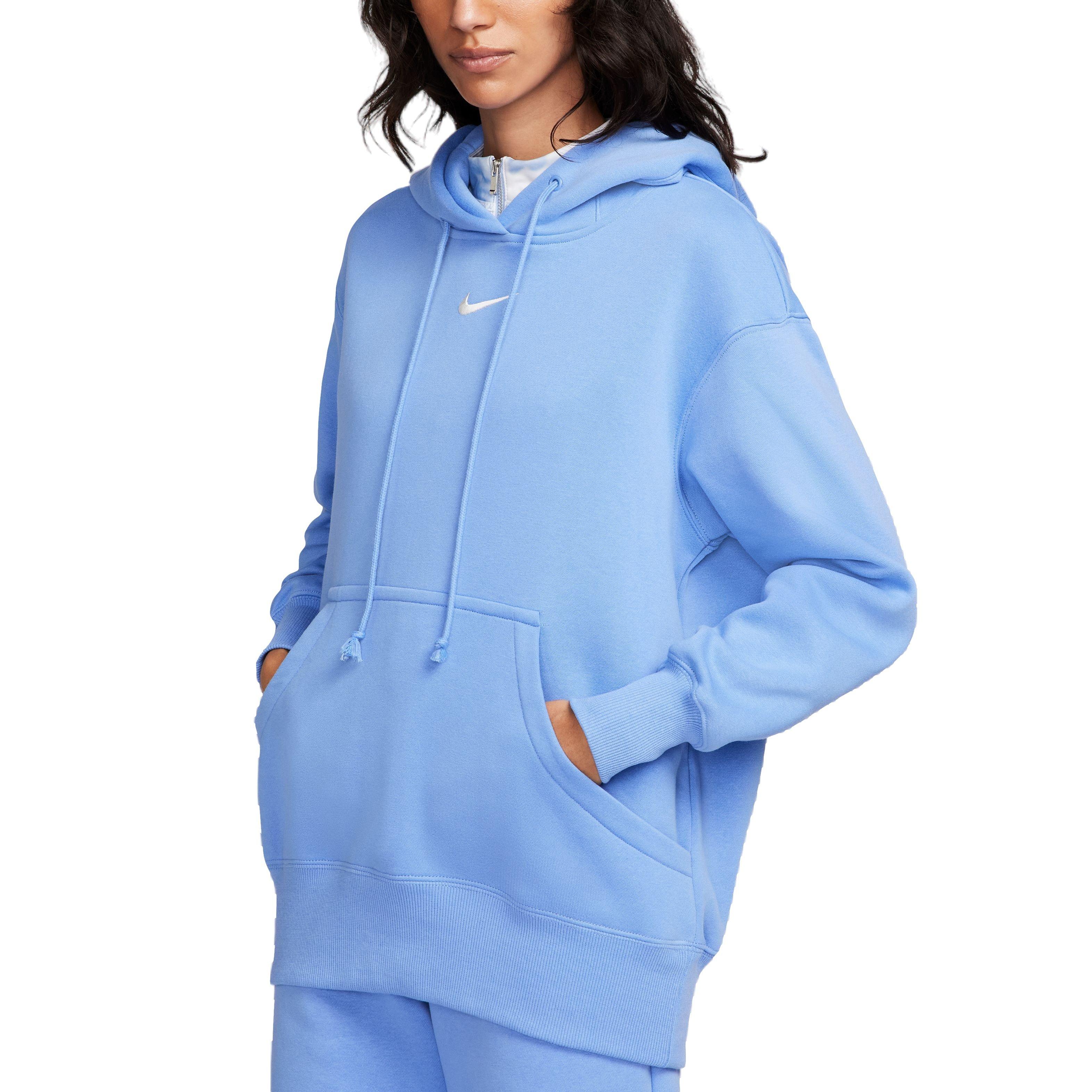 Nike Women's Phoenix Oversized Hoodie - Polar - BLUE Thumbnail View 5