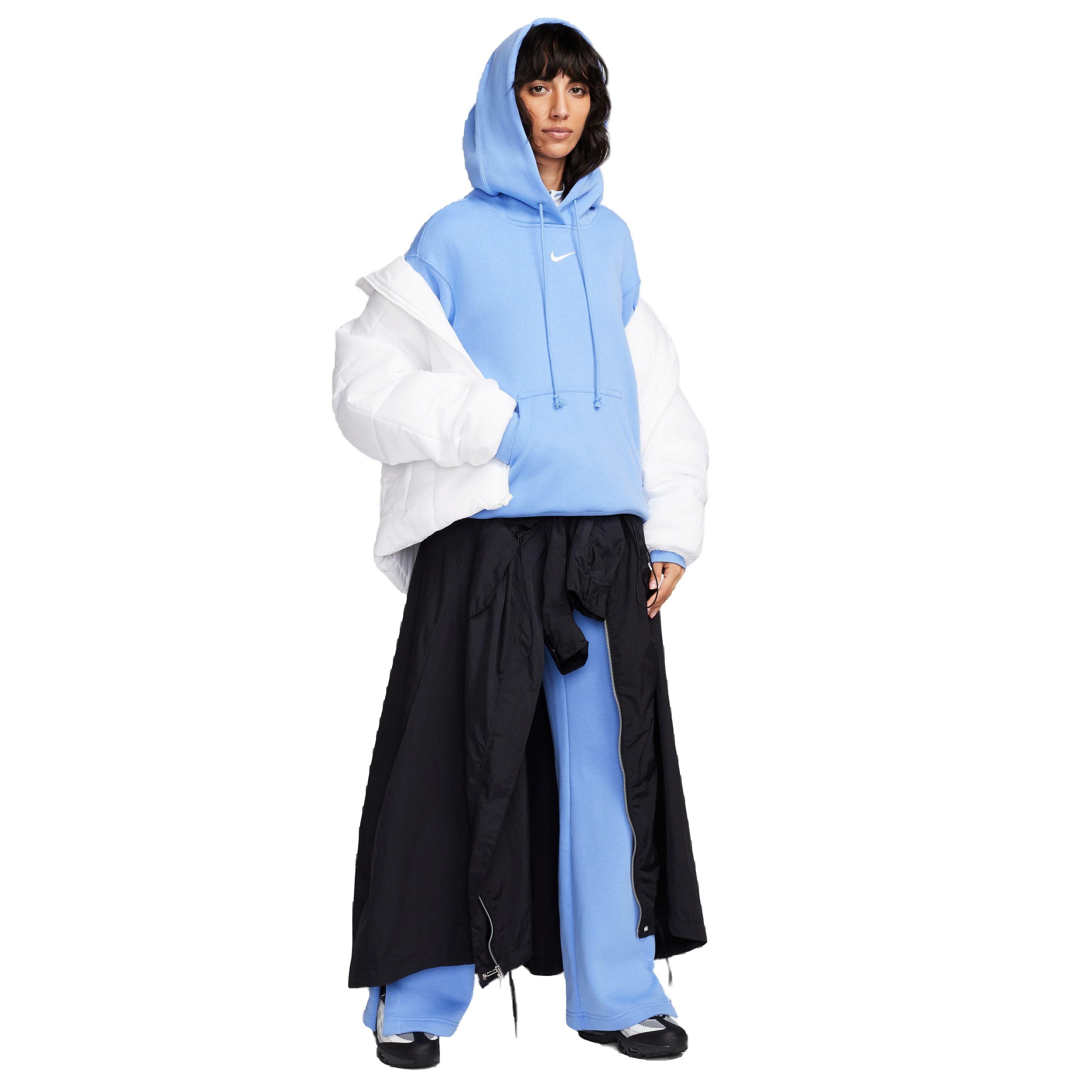 Nike Women's Phoenix Oversized Hoodie - Polar - BLUE Thumbnail View 9