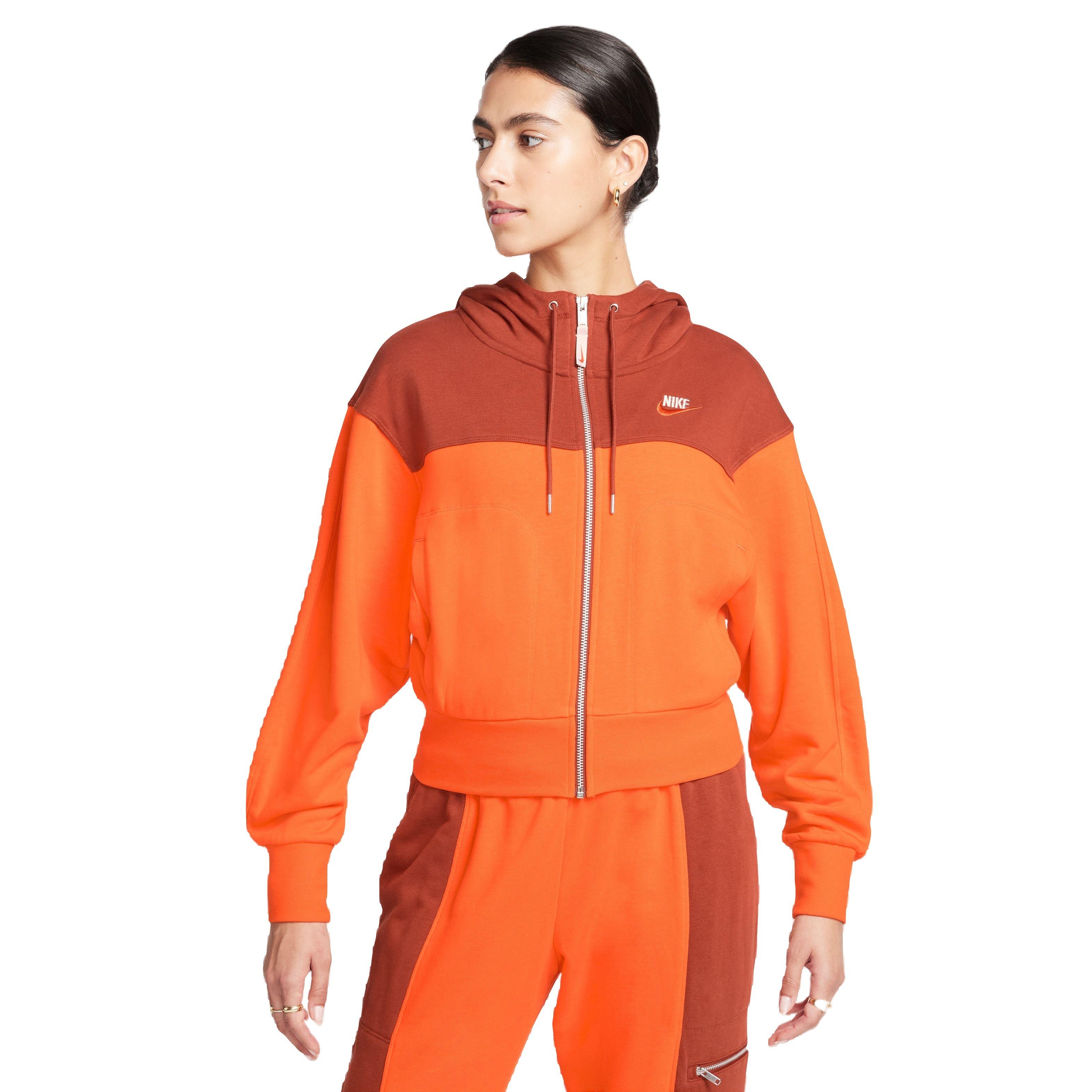 Nike Women's Sportswear City Utility Fleece Full-Zip Jacket - ORANGE Thumbnail View 1