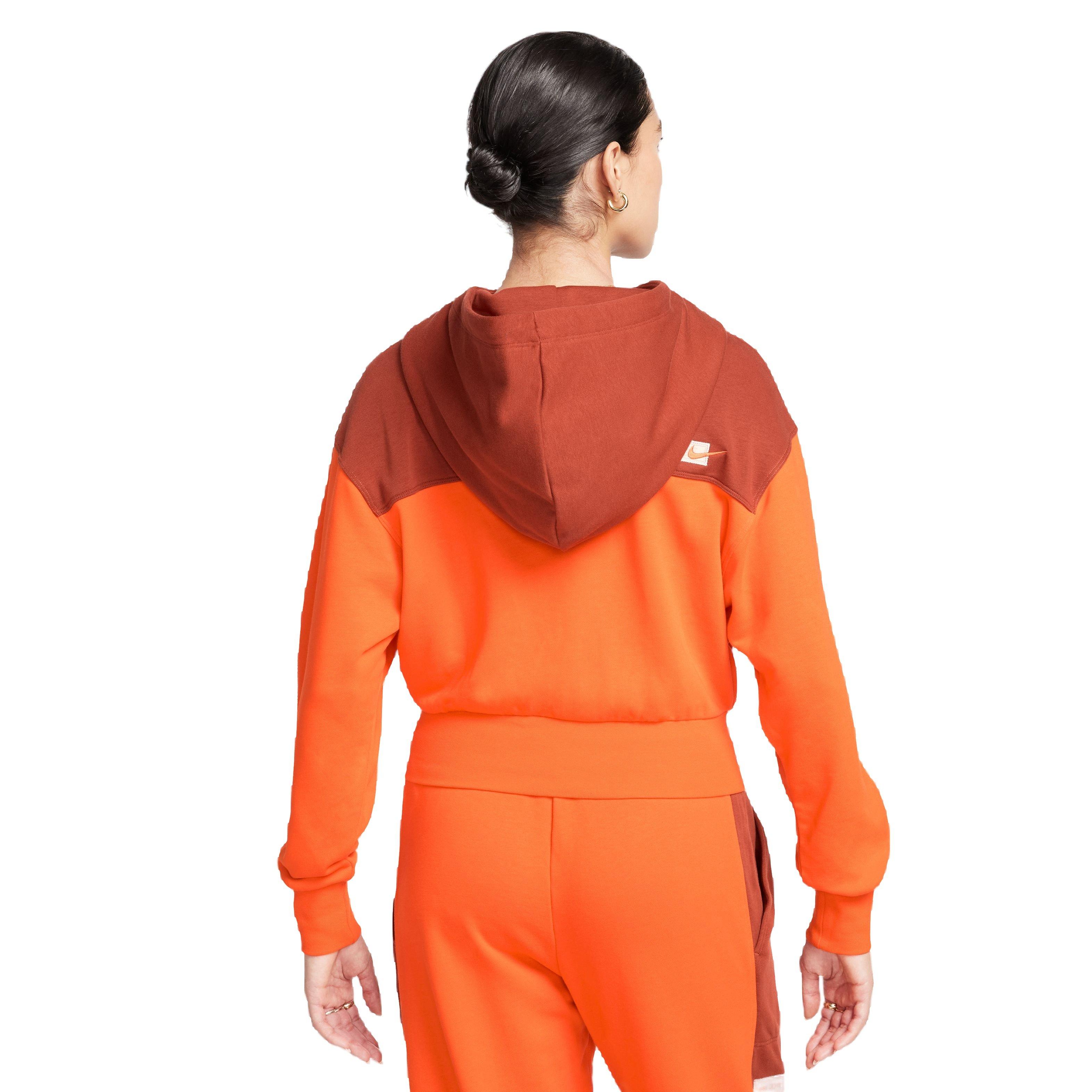 Nike Women's Sportswear City Utility Fleece Full-Zip Jacket - ORANGE Thumbnail View 2