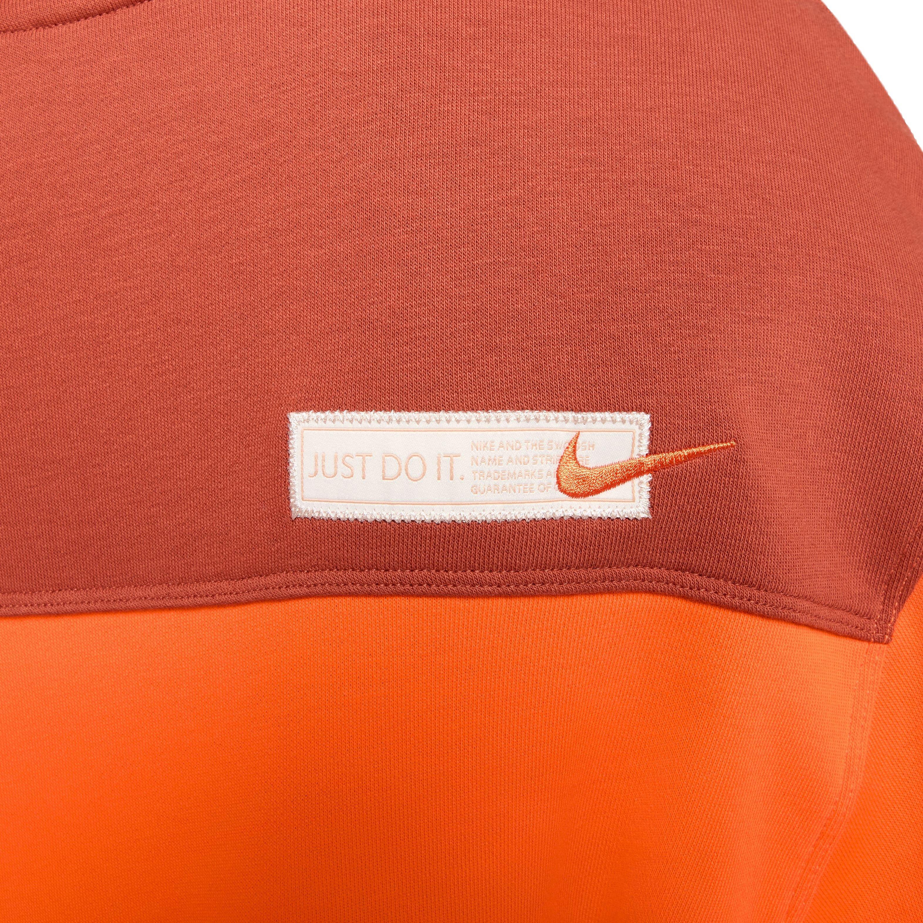 Nike Women's Sportswear City Utility Fleece Full-Zip Jacket - ORANGE Thumbnail View 6