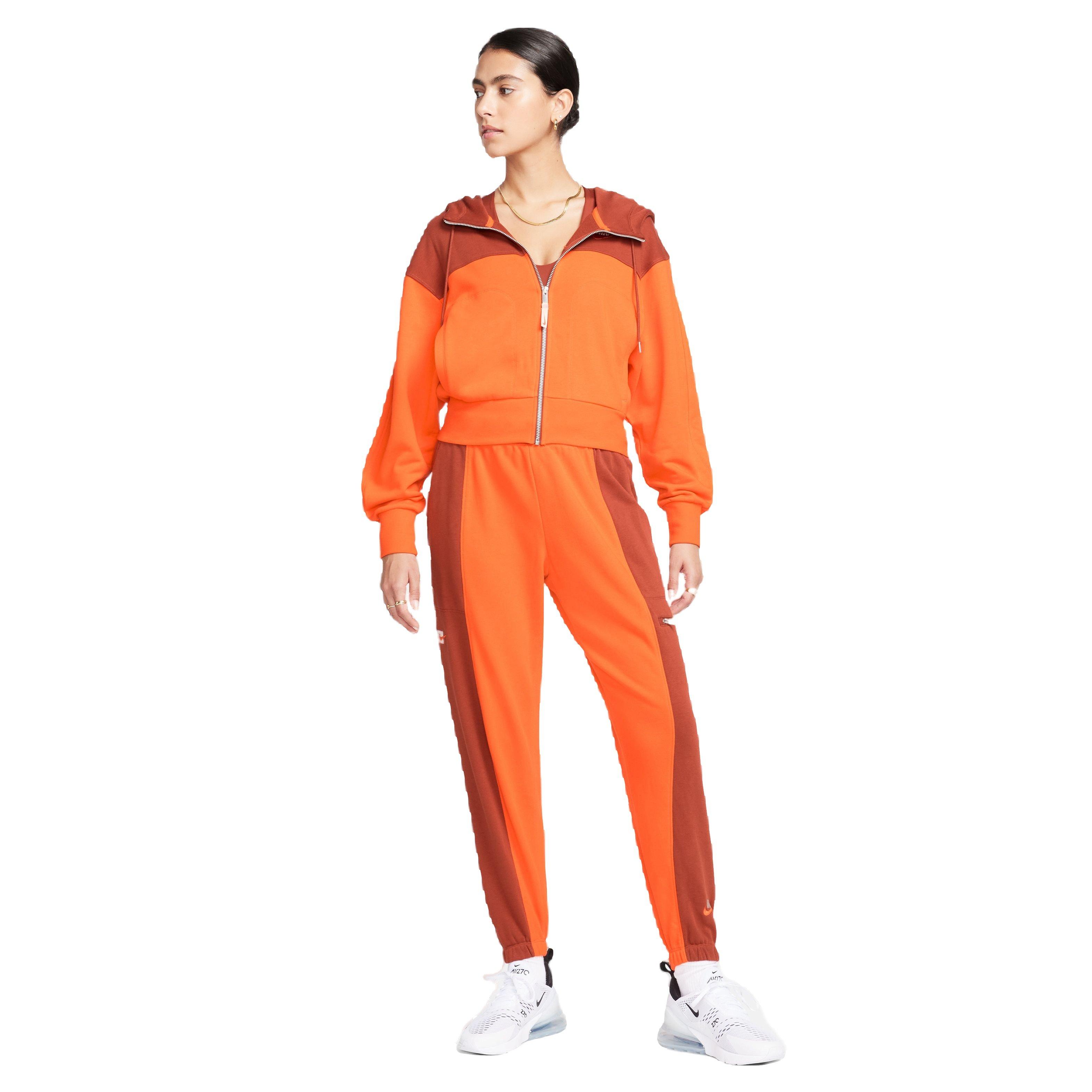 Nike Women's Sportswear City Utility Fleece Full-Zip Jacket - ORANGE Thumbnail View 8