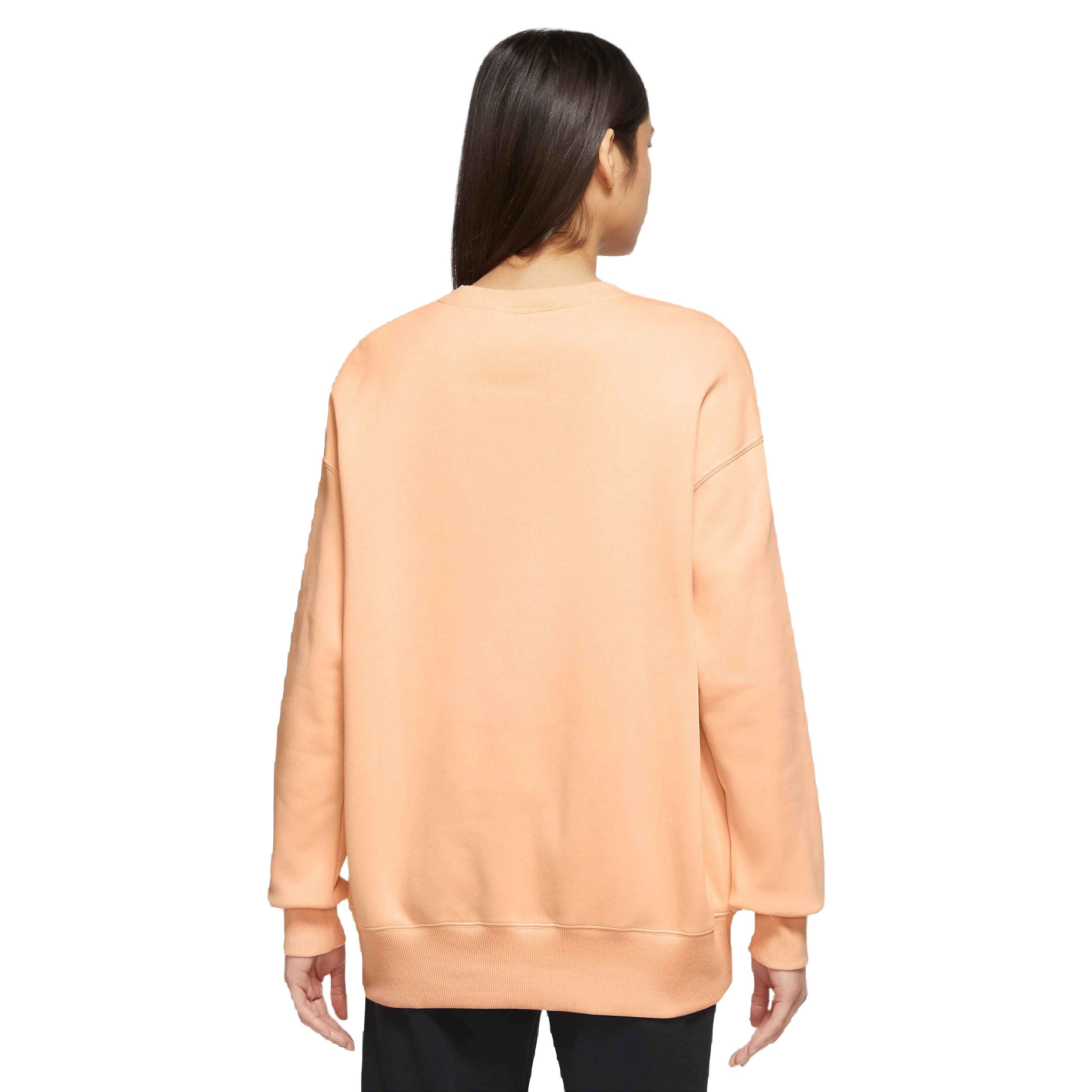 Nike Women's Phoenix Oversized Crew Sweatshirts - Orange Chalk - ORANGE Thumbnail View 2