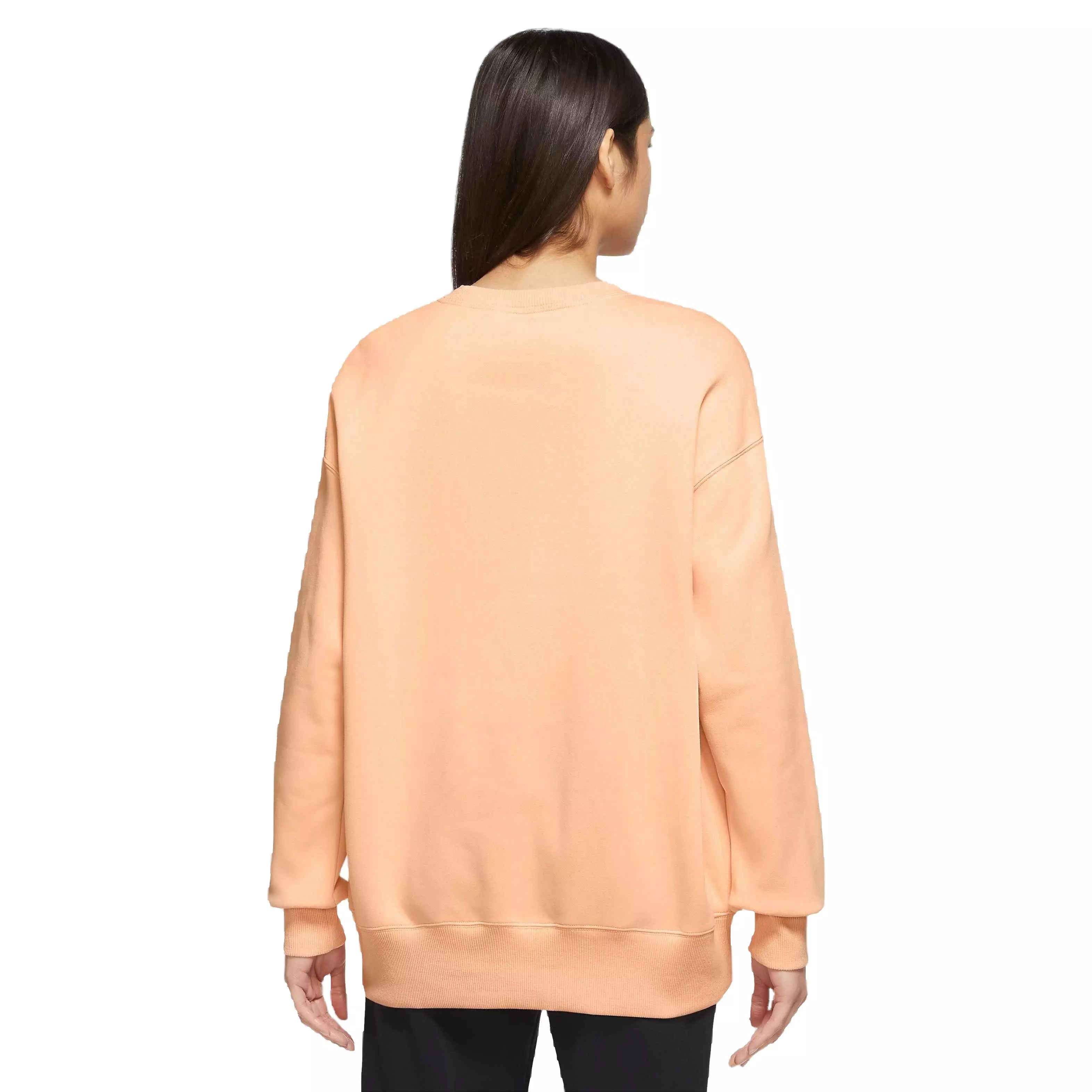 Nike Women's Phoenix Oversized Crew Sweatshirts - Orange Chalk - ORANGE
