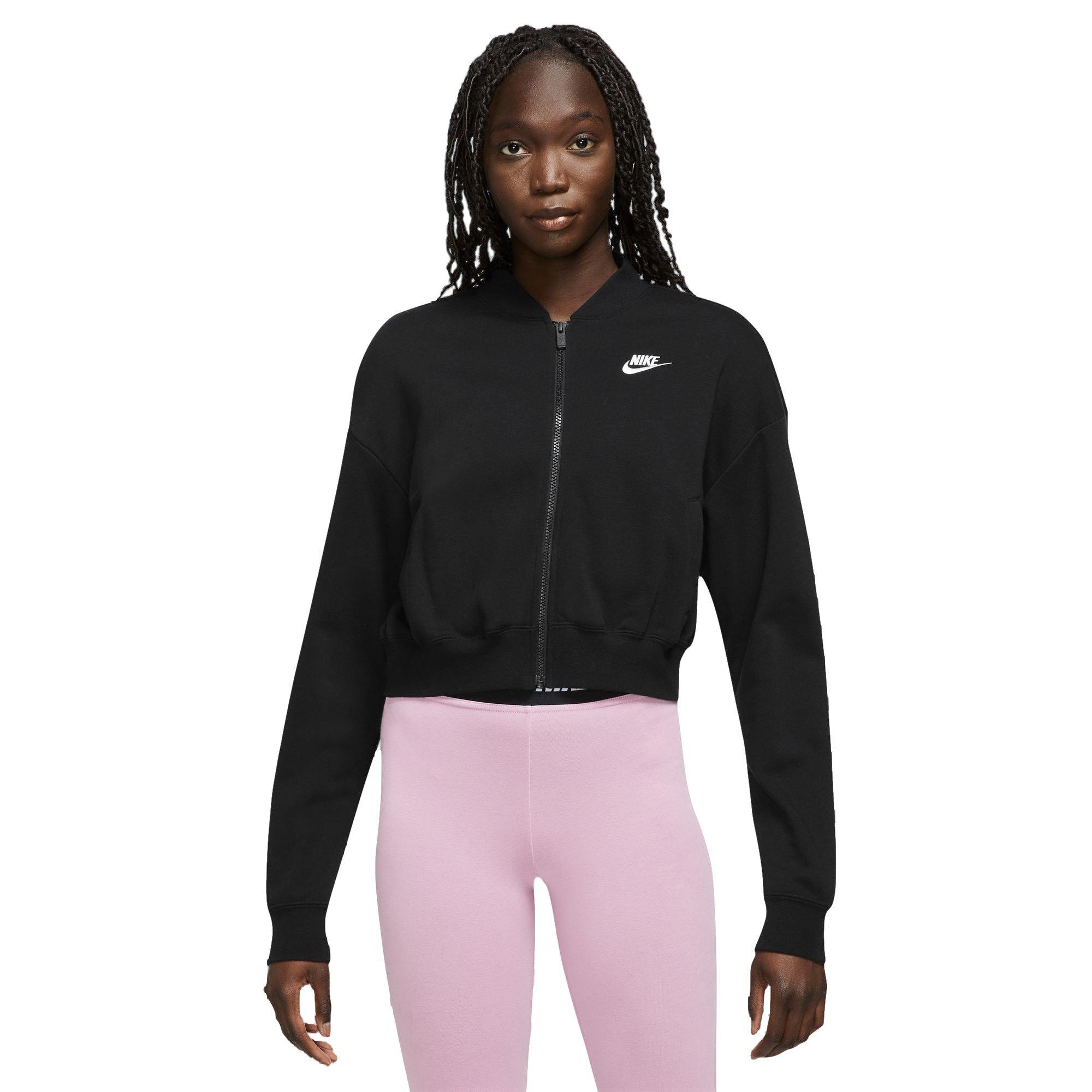 Nike Women's Sportswear Club Fleece Oversized Cropped Full Zip Sweatshirt