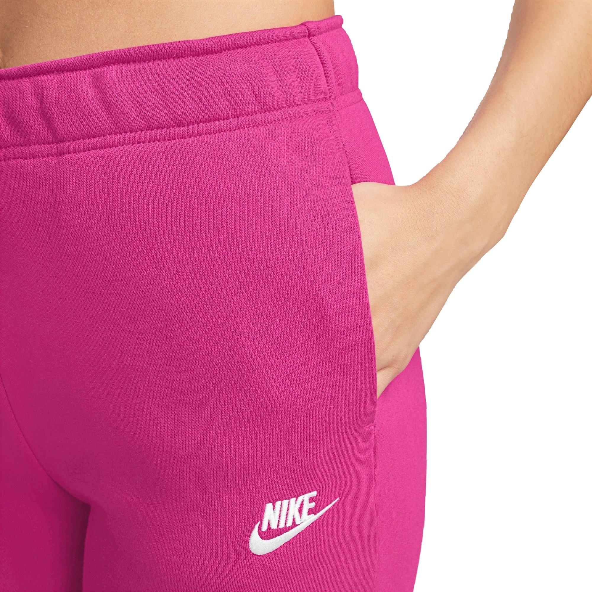 Nike Women's Club Fleece Joggers - Fireberry - PINK Thumbnail View 3