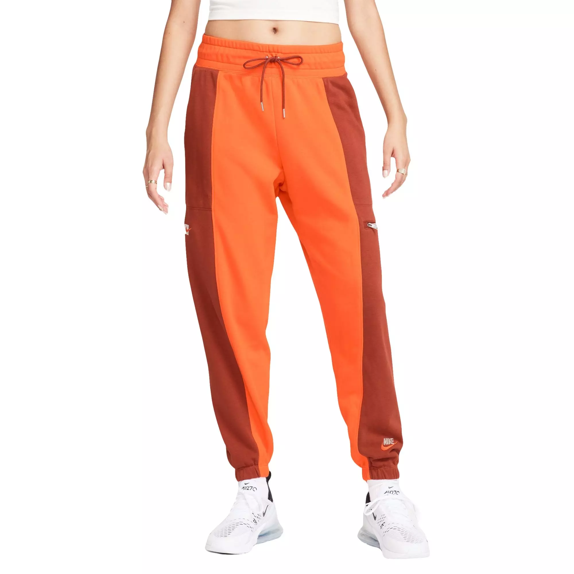 Nike Women's Sportswear City Utility Fleece High-Rise Pants-Orange -  Hibbett