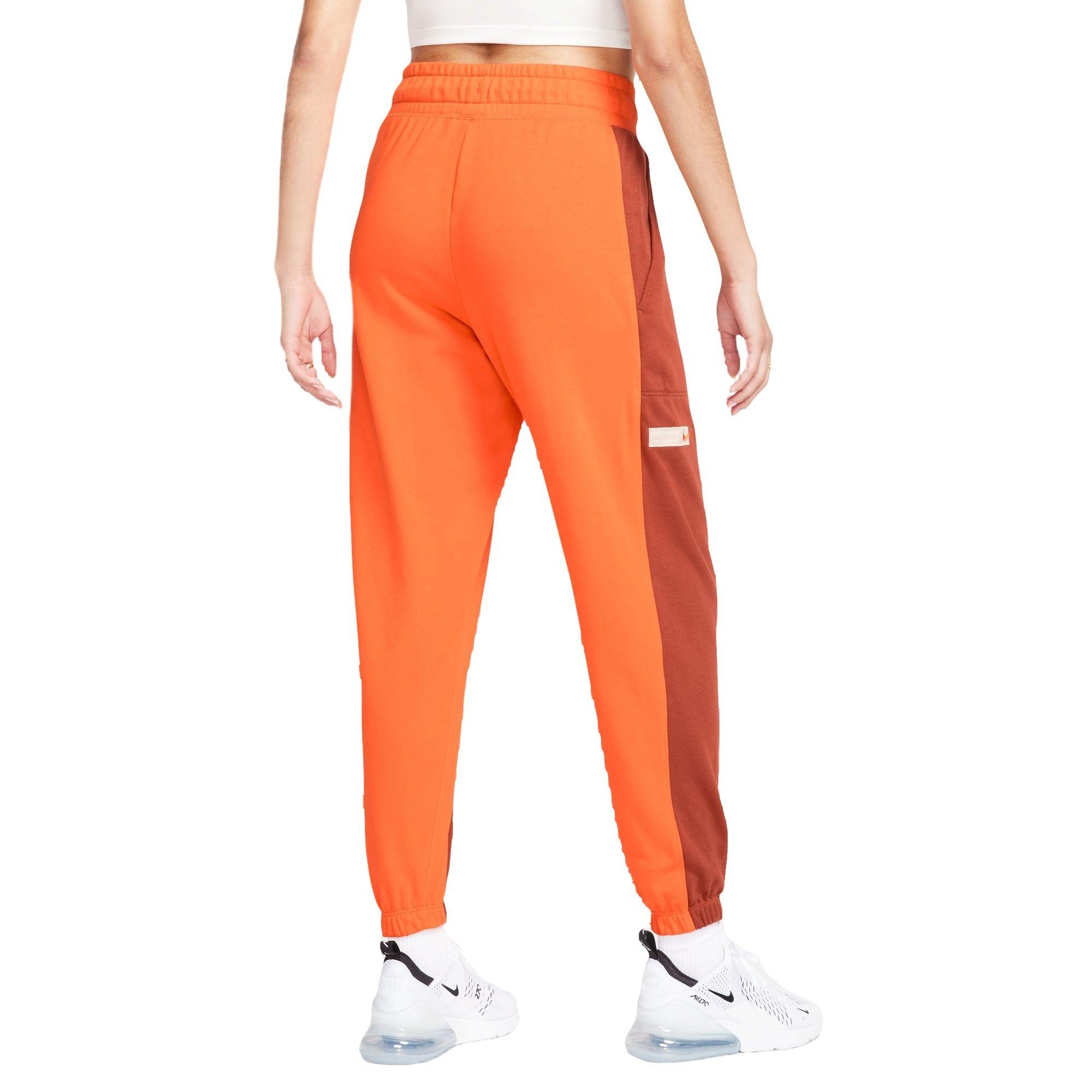 Nike Women's Sportswear City Utility Fleece High-Rise Pants-Orange