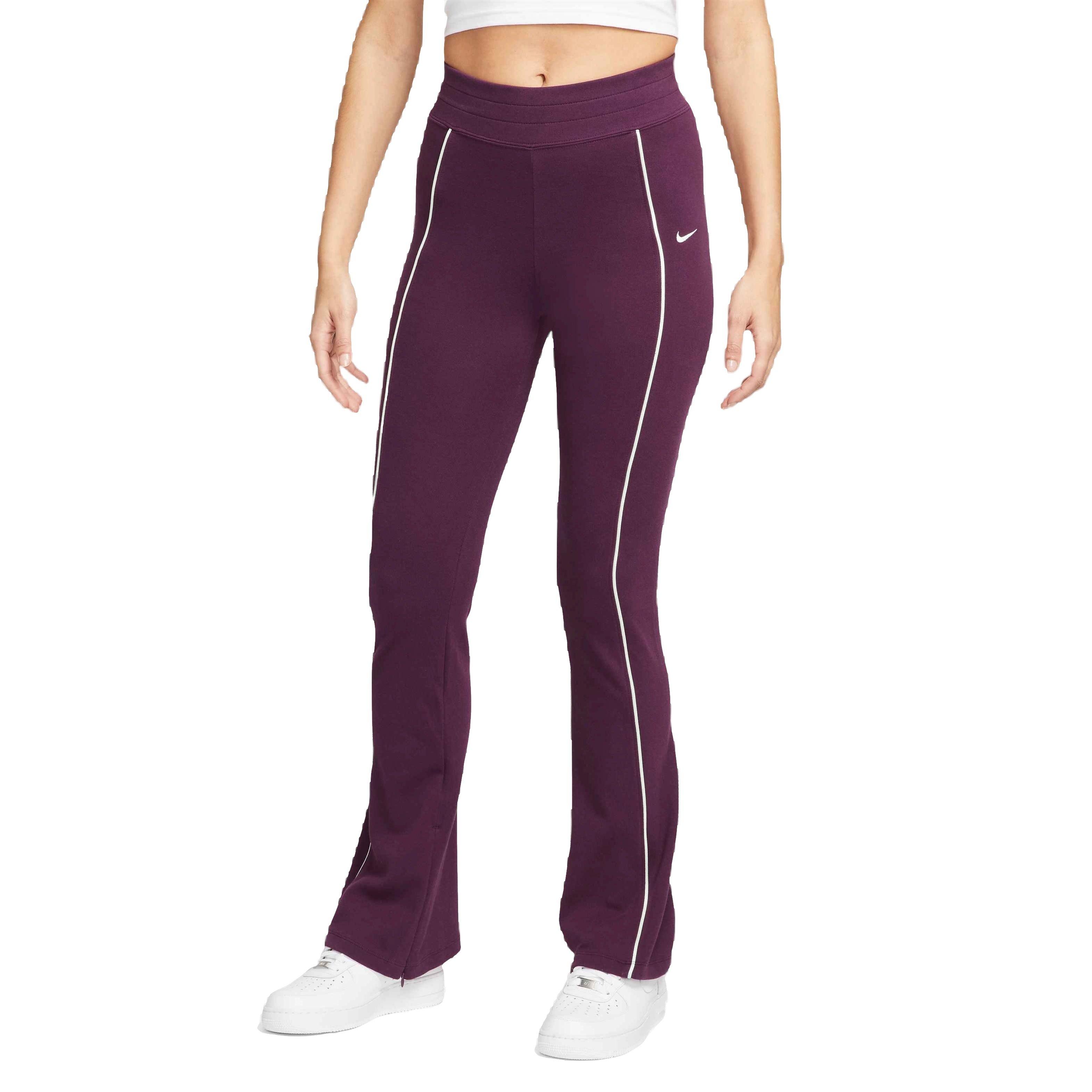 Nike Women's Sportswear Slit Hem Pants - Maroon - MAROON Thumbnail View 1