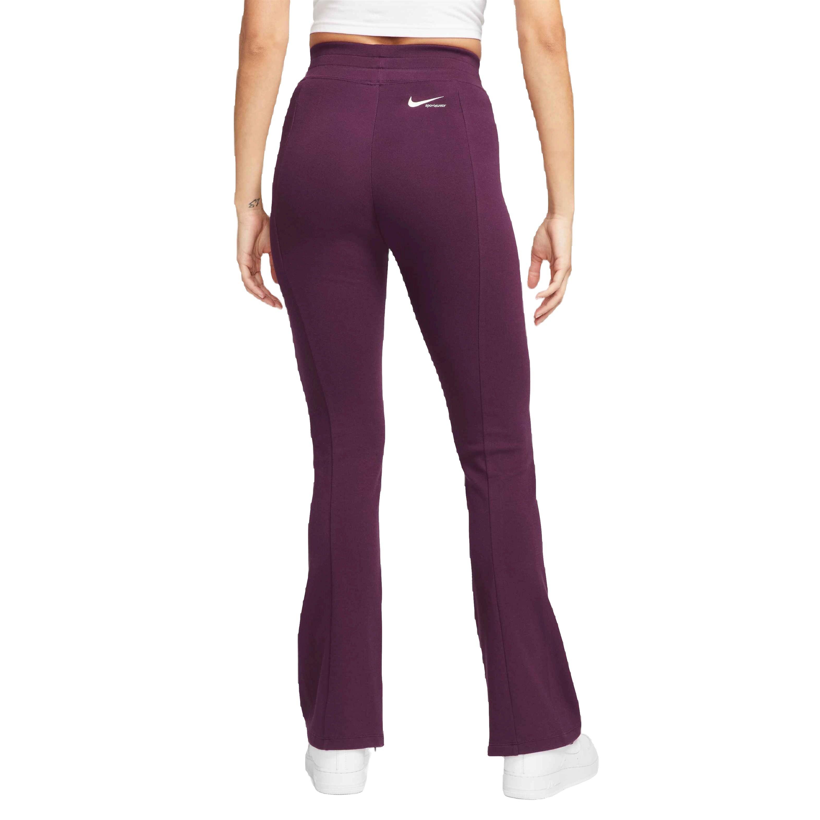 Nike Women's Sportswear Slit Hem Pants - Maroon - MAROON Thumbnail View 2