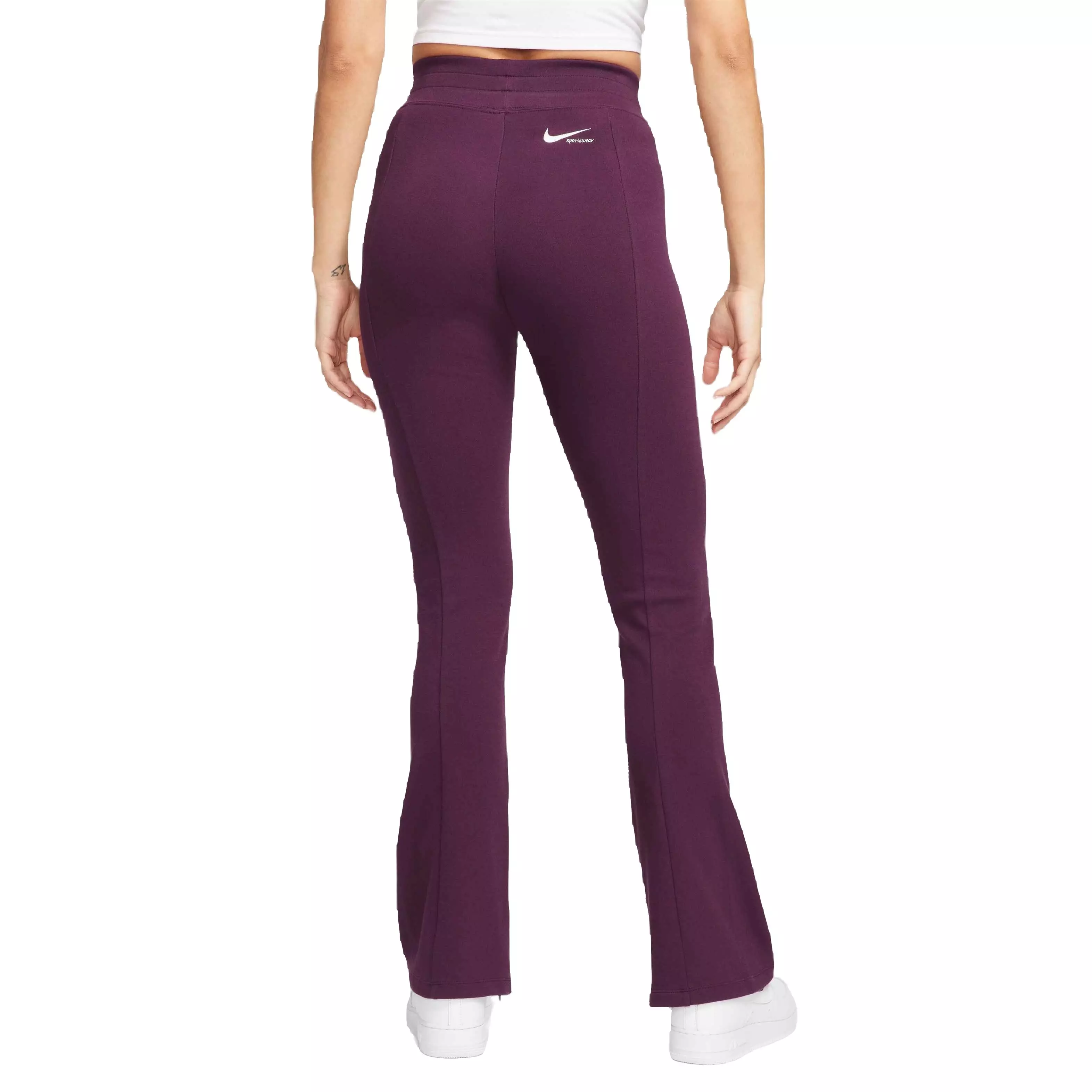 Nike Women's Sportswear Slit Hem Pants - Maroon - MAROON