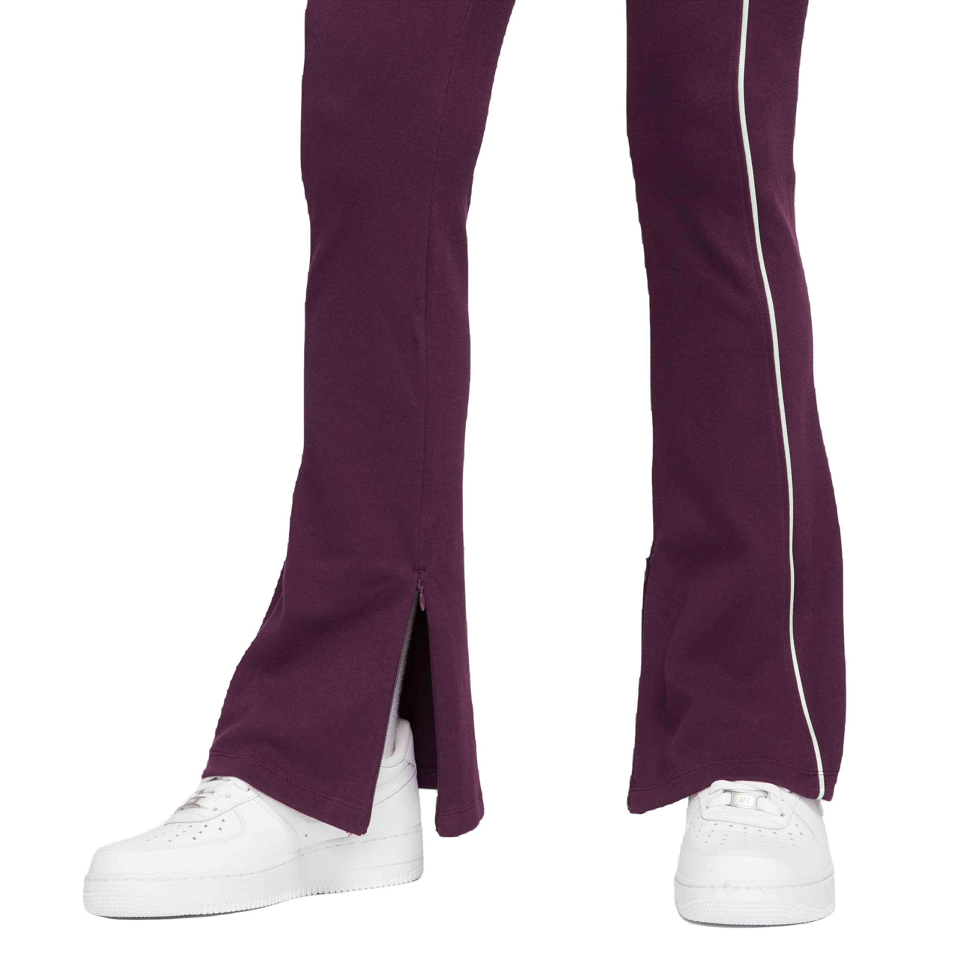 Nike Women's Sportswear Slit Hem Pants - Maroon - MAROON Thumbnail View 3