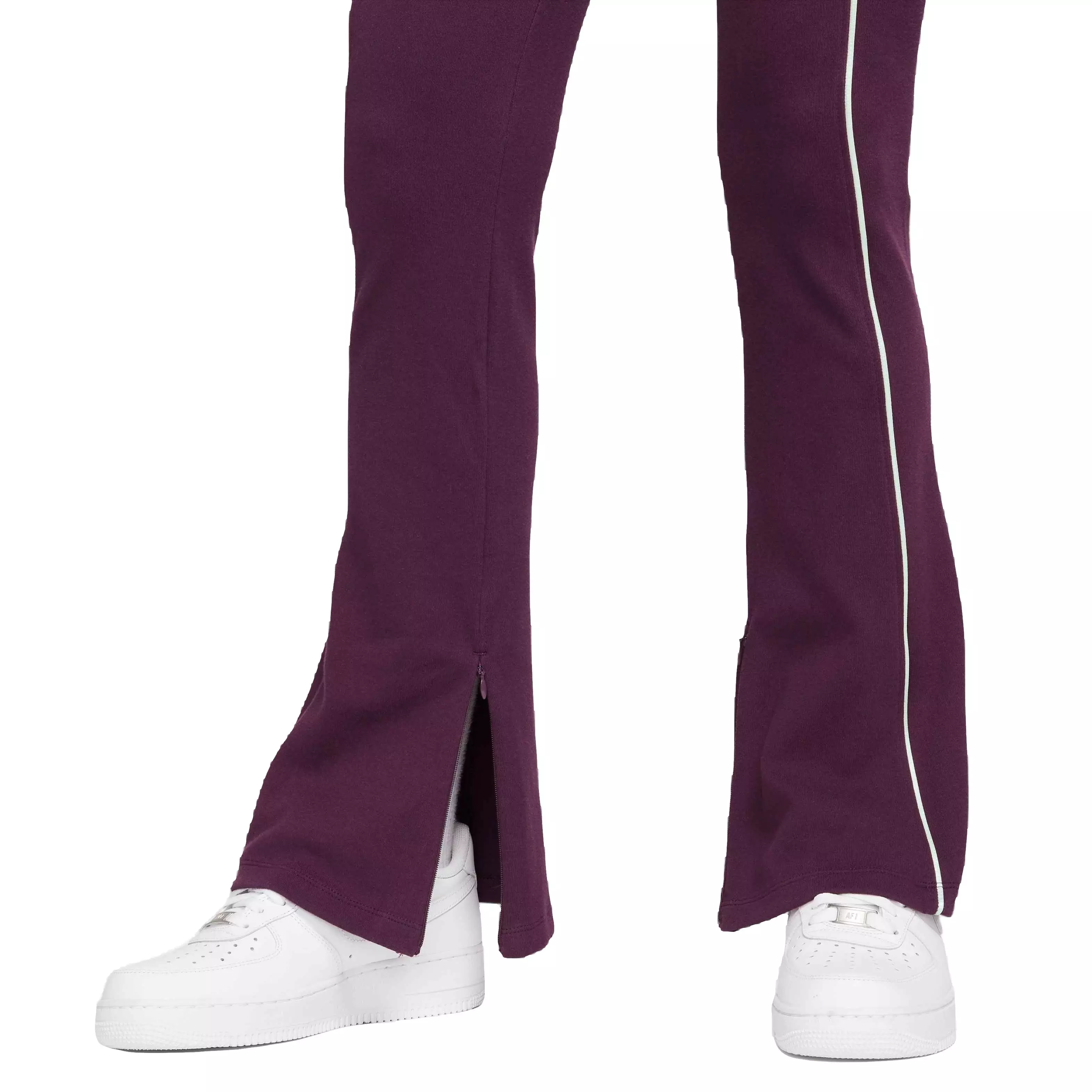 Nike Women's Sportswear Slit Hem Pants - Maroon - MAROON