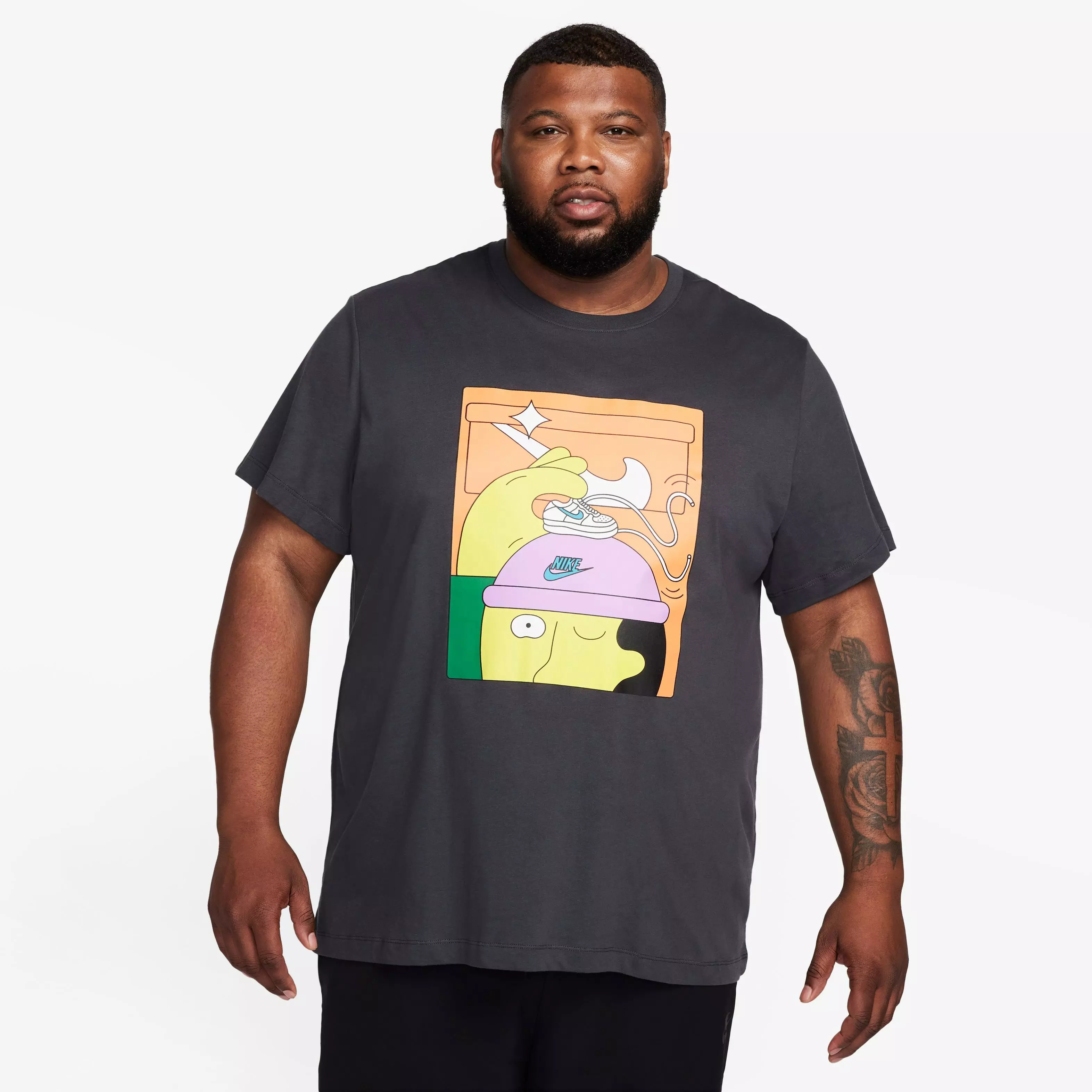 Nike Men's Sportswear Pack 4 Tee-Black - BLACK