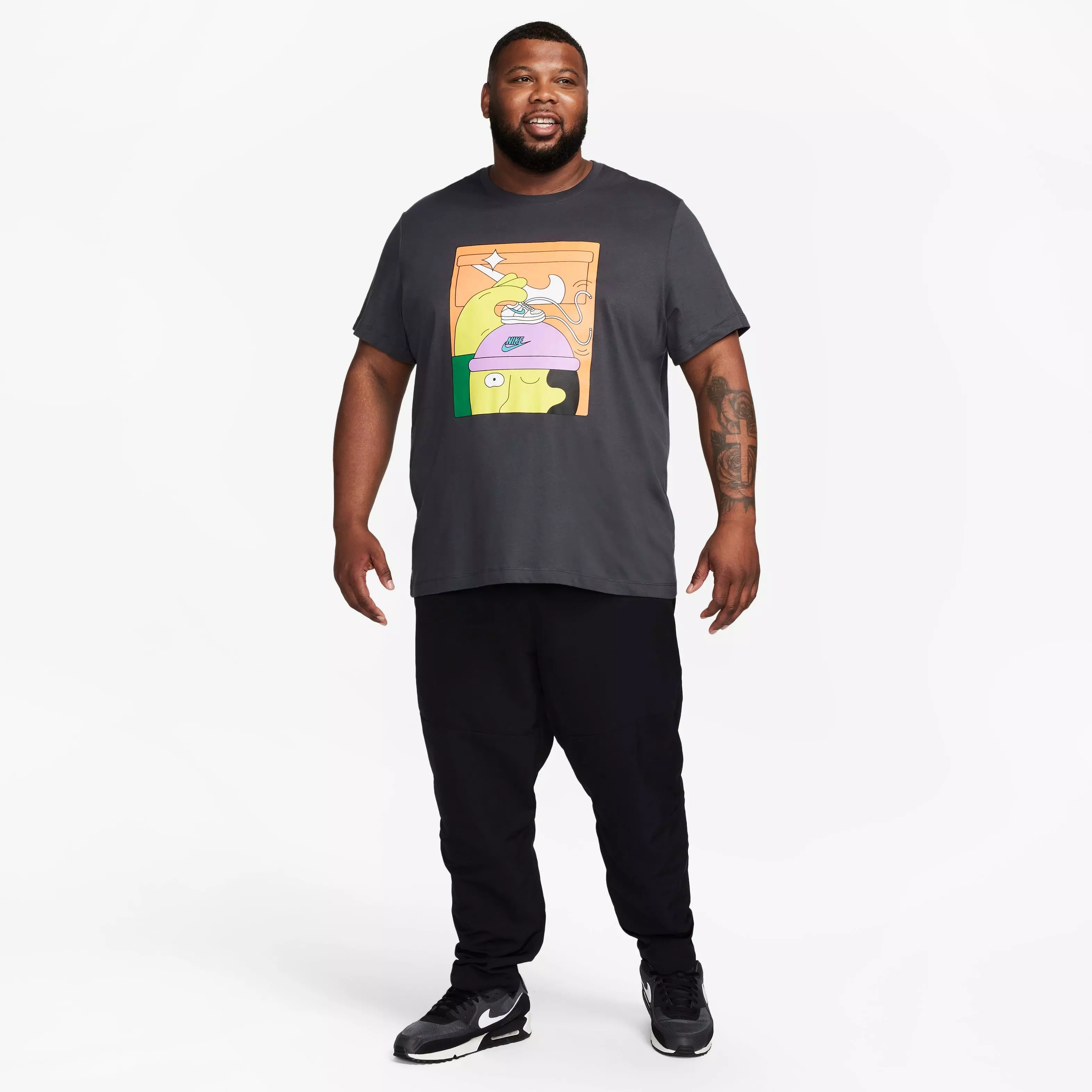 Nike Men's Sportswear Pack 4 Tee-Black - BLACK