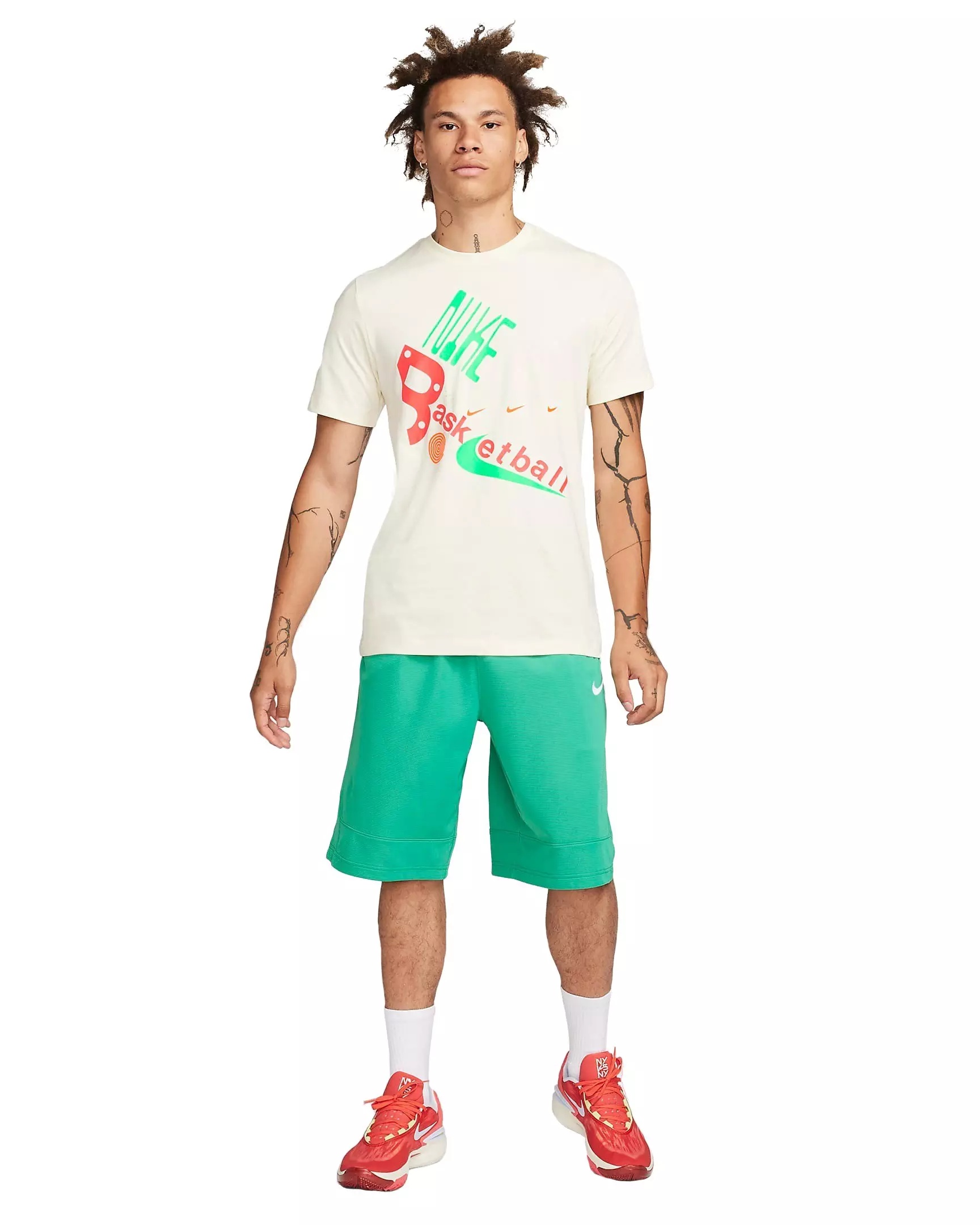 Nike Men's JDI Swoosh Tee-White - WHITE