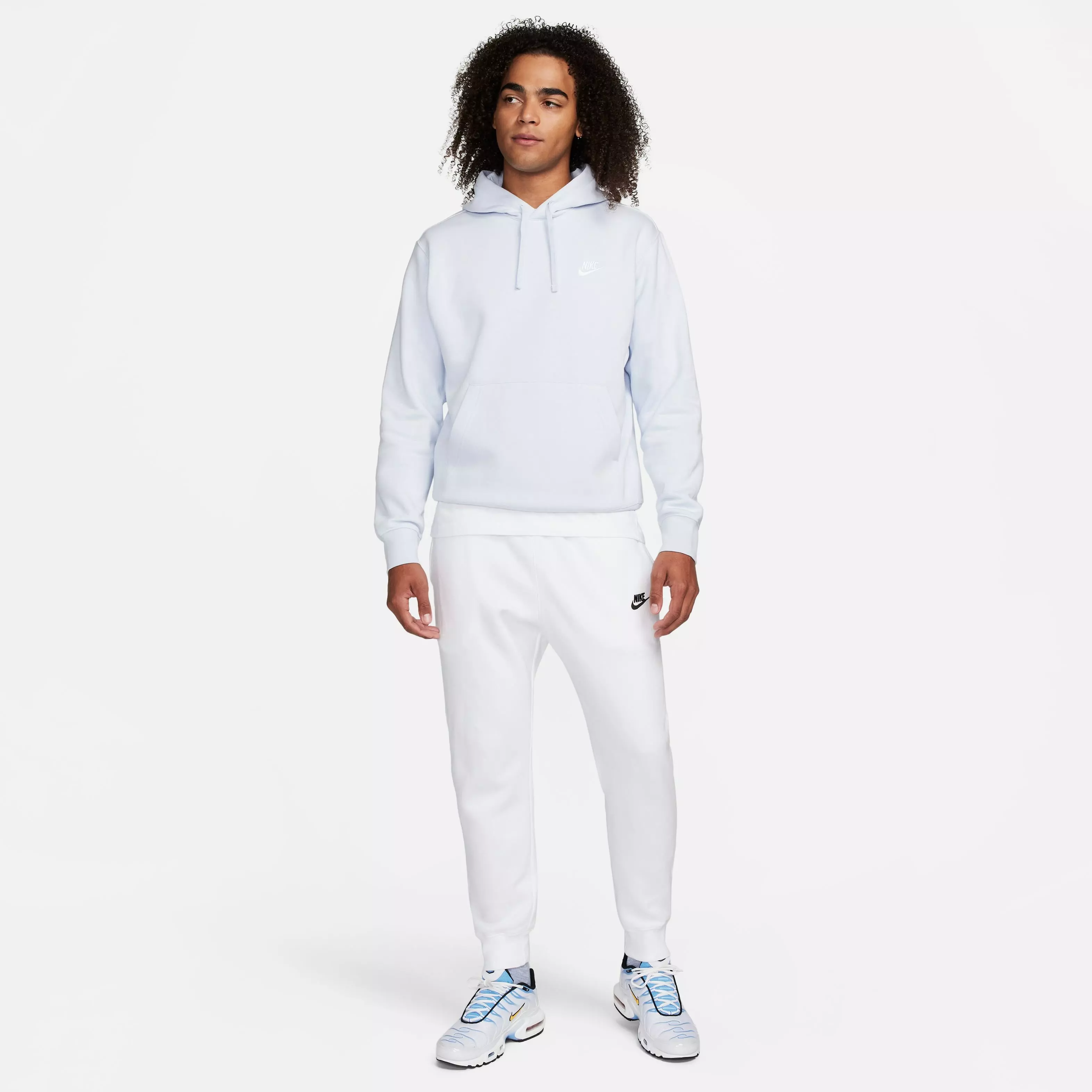 Nike Men's Sportswear Club Fleece Pullover Hoodie-Blue - BLUE