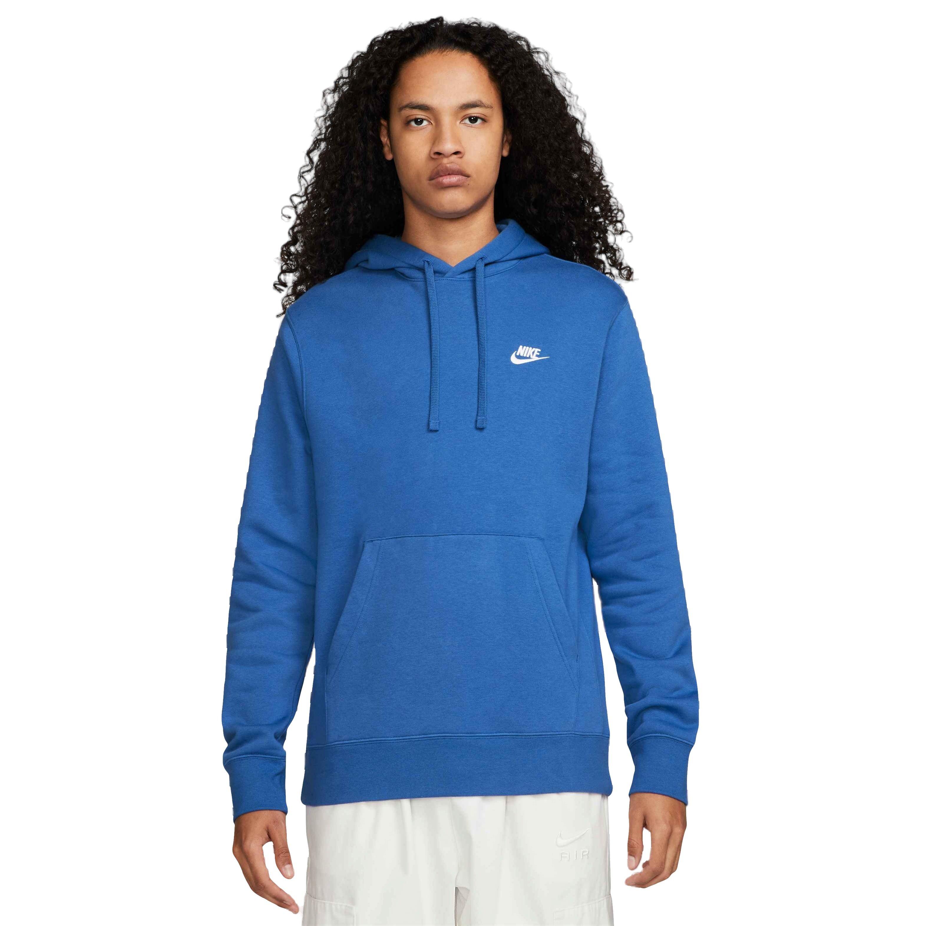 Nike Men's Sportswear Club Fleece Pullover Hoodie-Blue - BLUE Thumbnail View 1