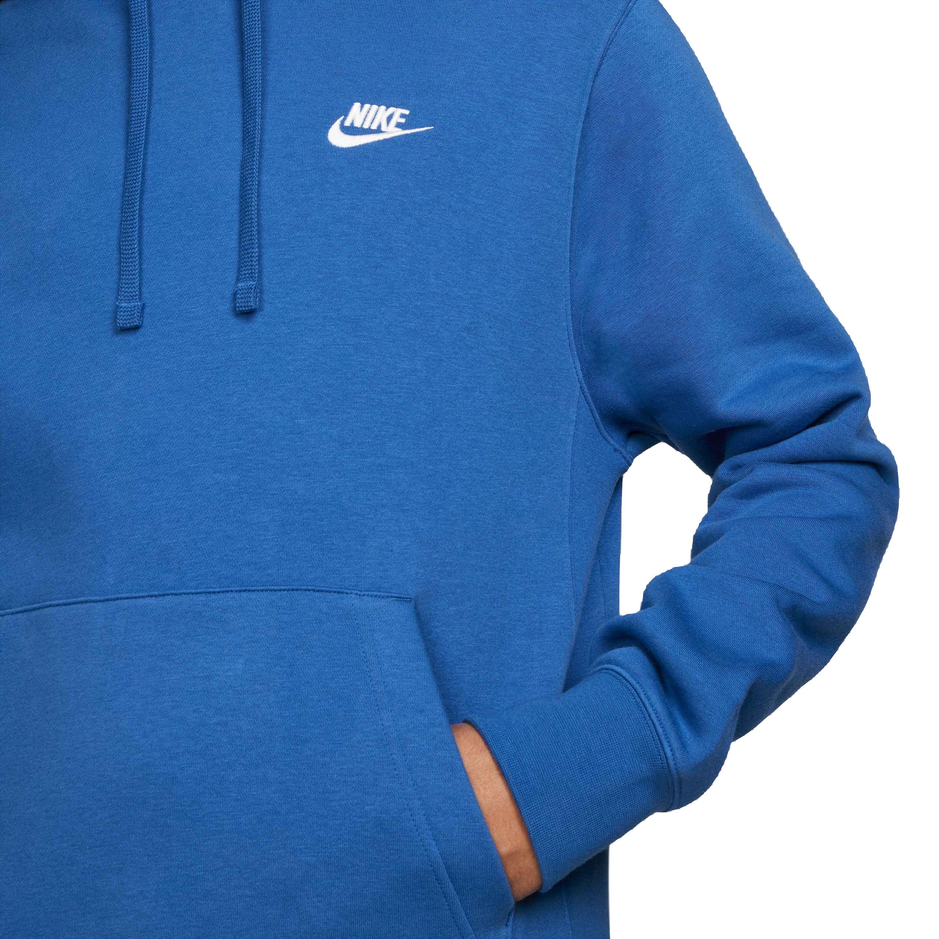Nike Men's Sportswear Club Fleece Pullover Hoodie-Blue - BLUE Thumbnail View 3