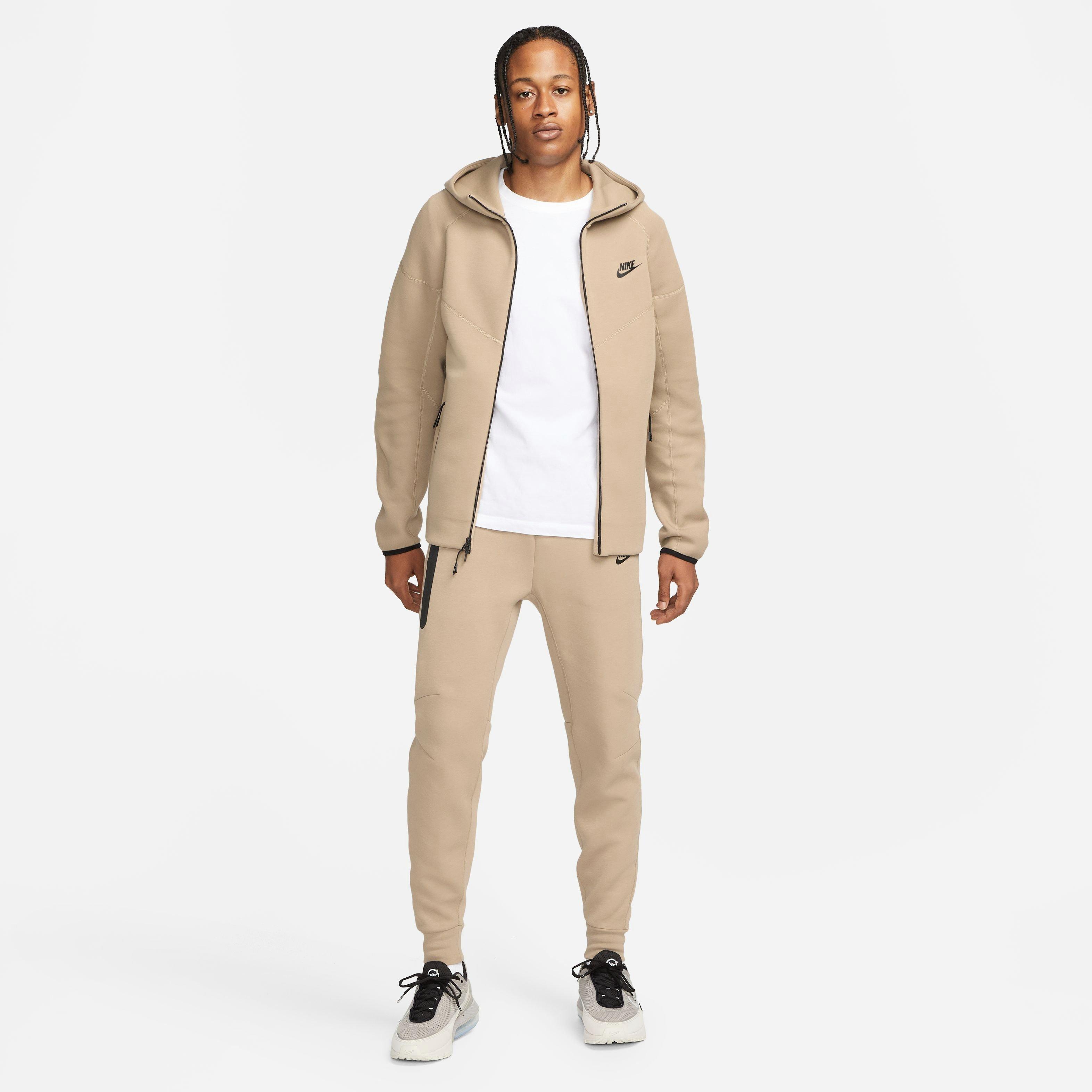Nike Men's Sportswear Tech Fleece Full-Zip Windrunner Jacket-Khaki - KHAKI Thumbnail View 10