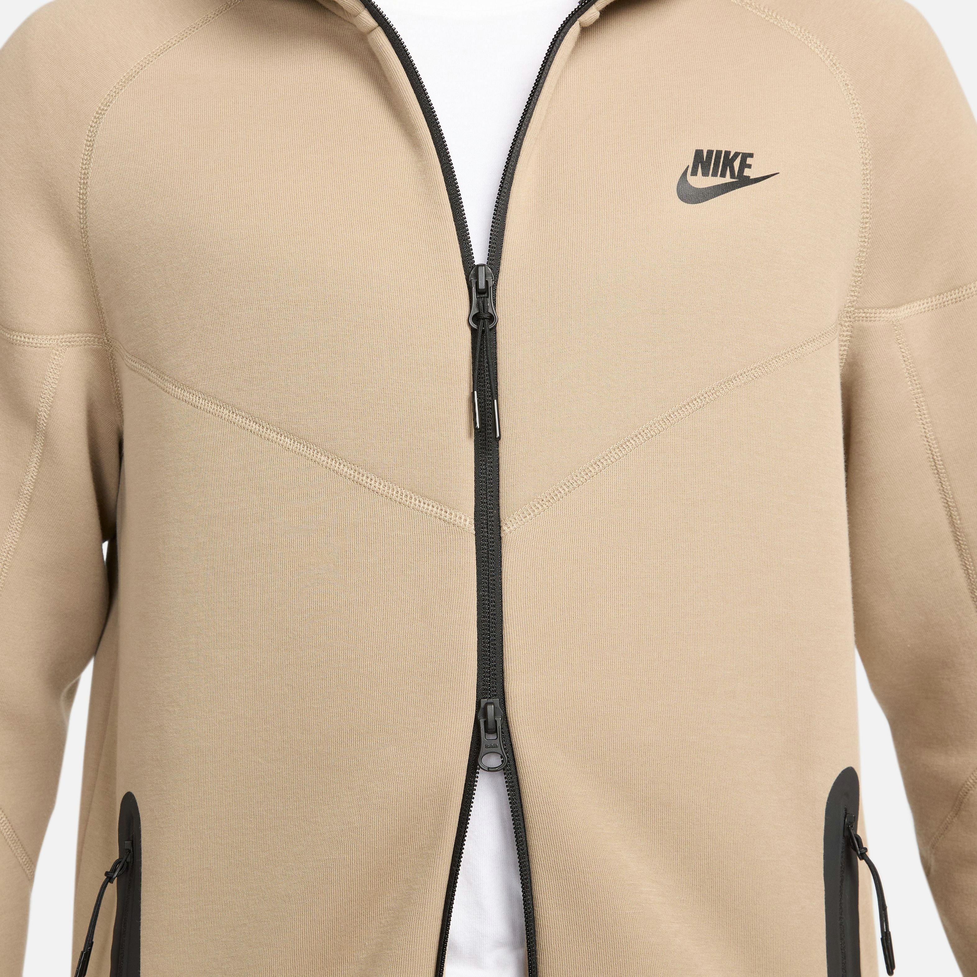 Nike Men's Sportswear Tech Fleece Full-Zip Windrunner Jacket-Khaki - KHAKI Thumbnail View 6