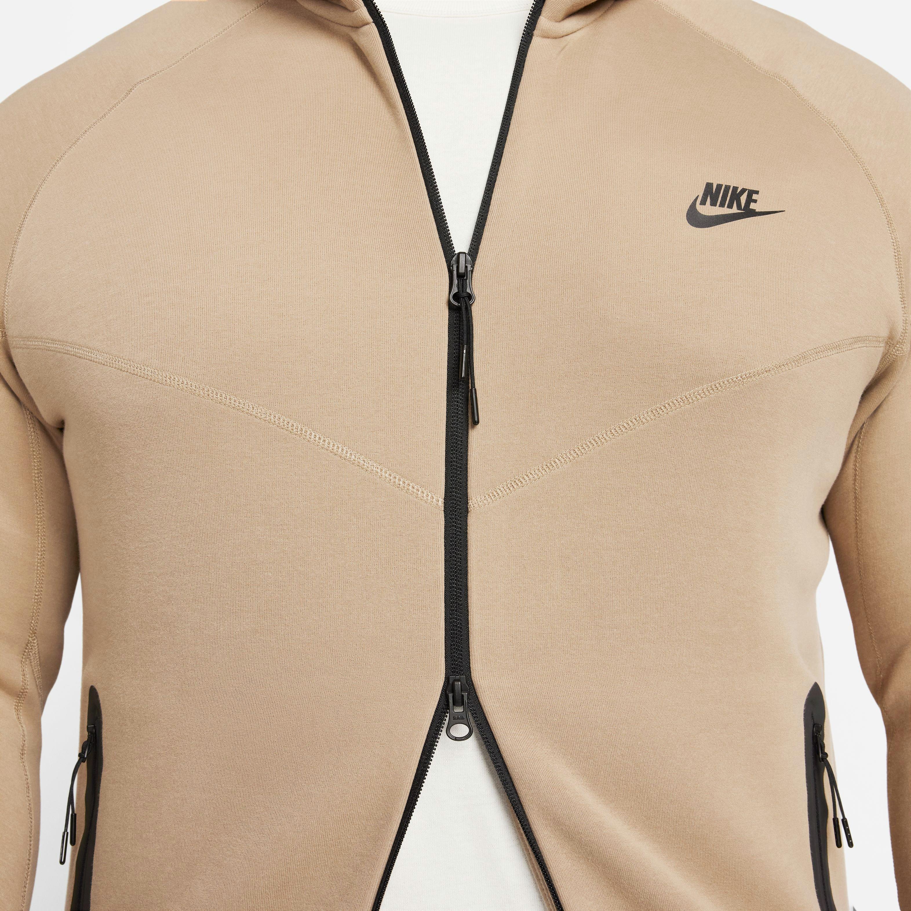 Nike Men's Sportswear Tech Fleece Full-Zip Windrunner Jacket-Khaki - KHAKI Thumbnail View 11